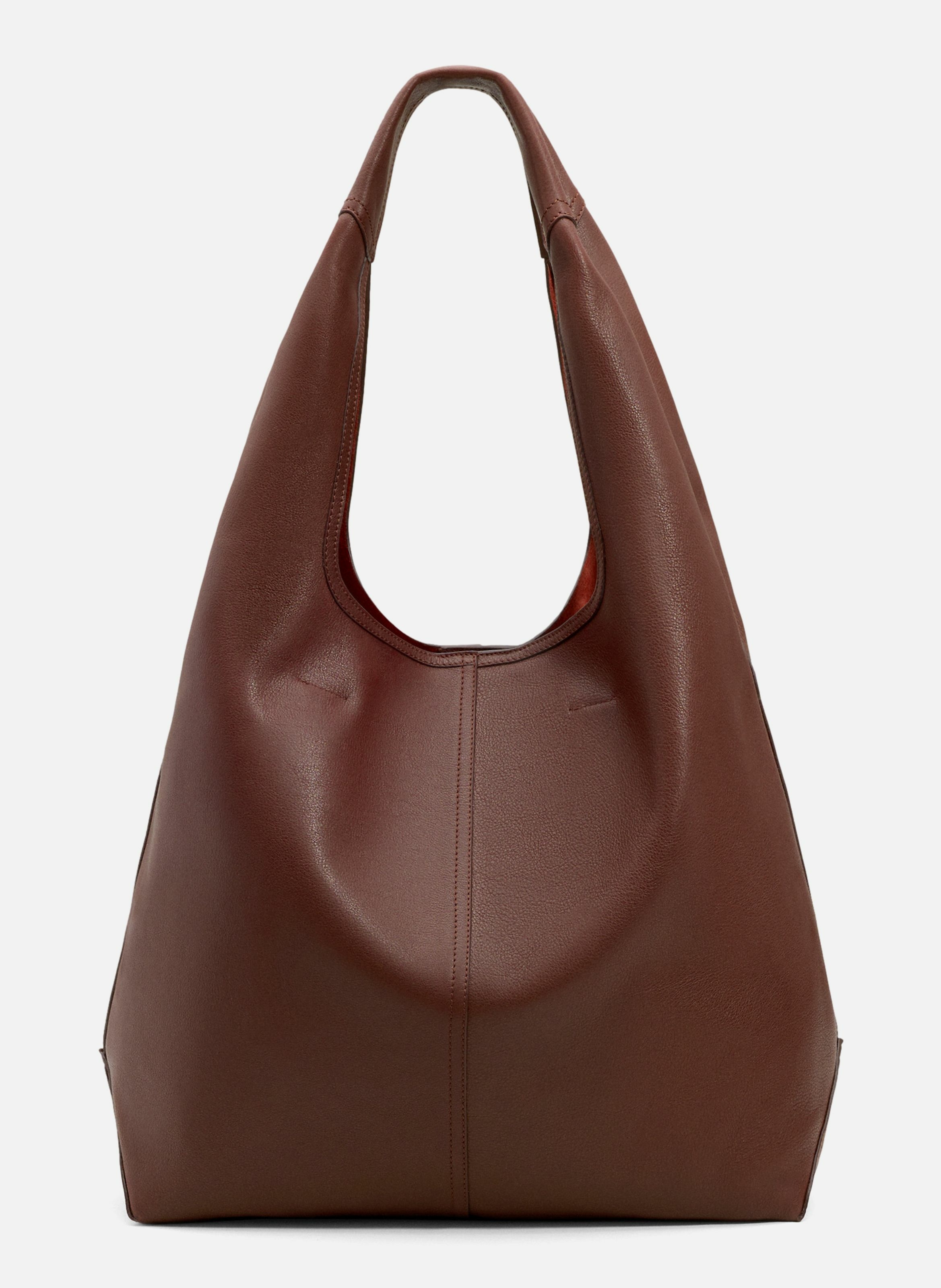 Sac Hobo Etienne En Cuir Souple unisexe AMI PARIS Rouge