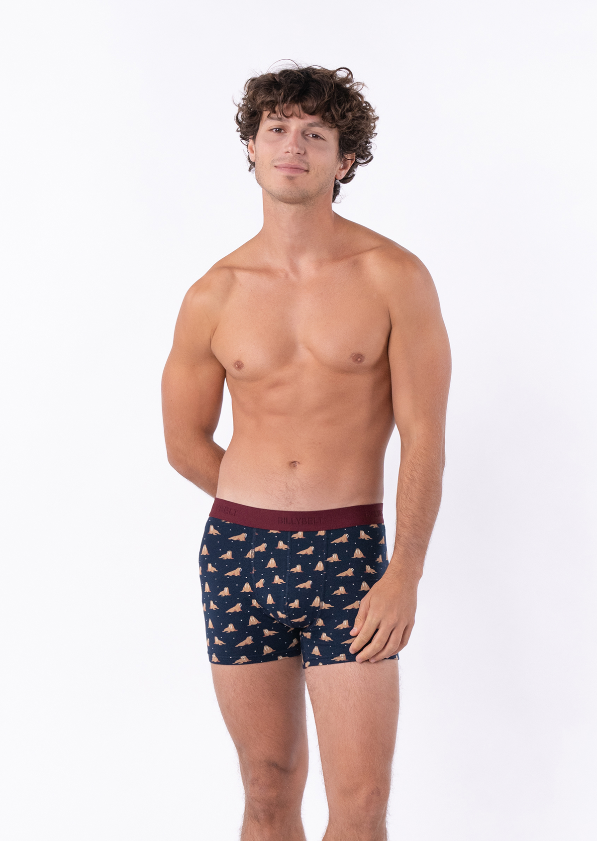 Boxer en coton biologique Bleu