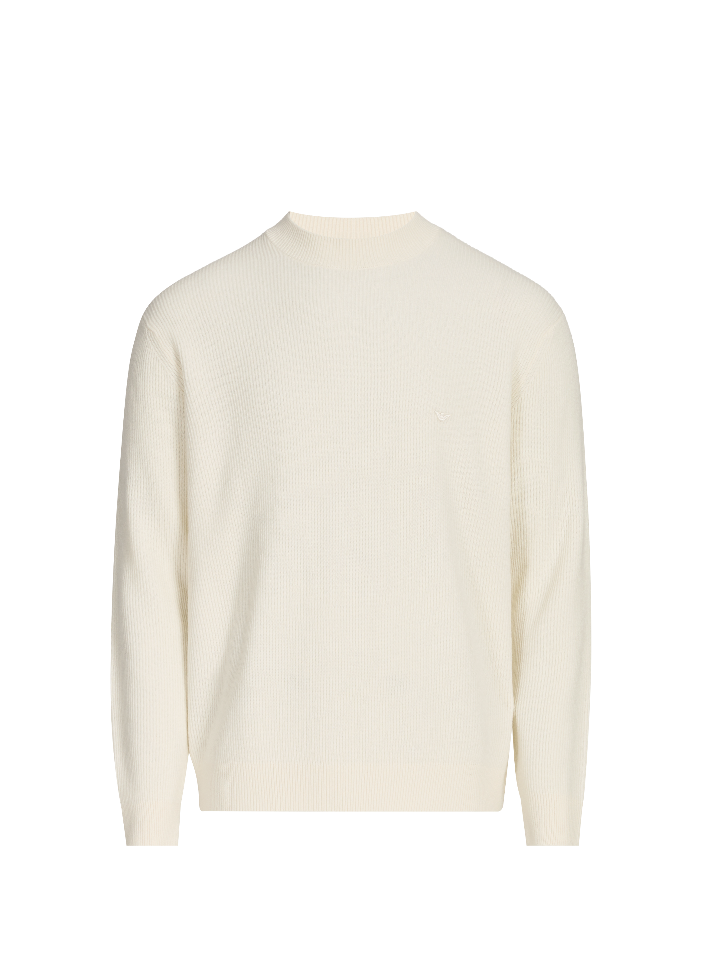 Oversized sweater in a blend of virgin wool and cashmere EMPORIO ARMANI White