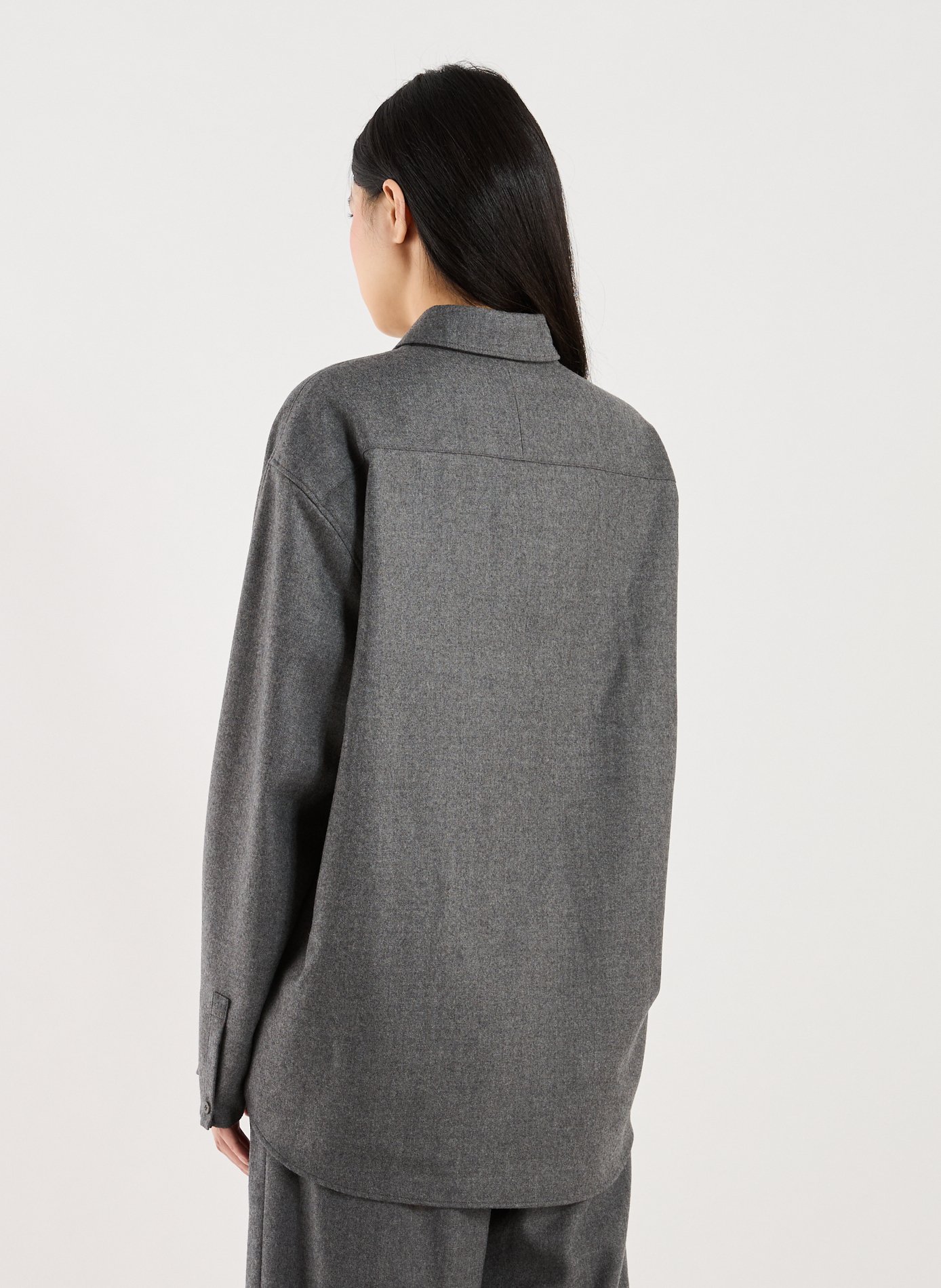 Belted wool shirt LE 17 SEPTEMBRE Grey