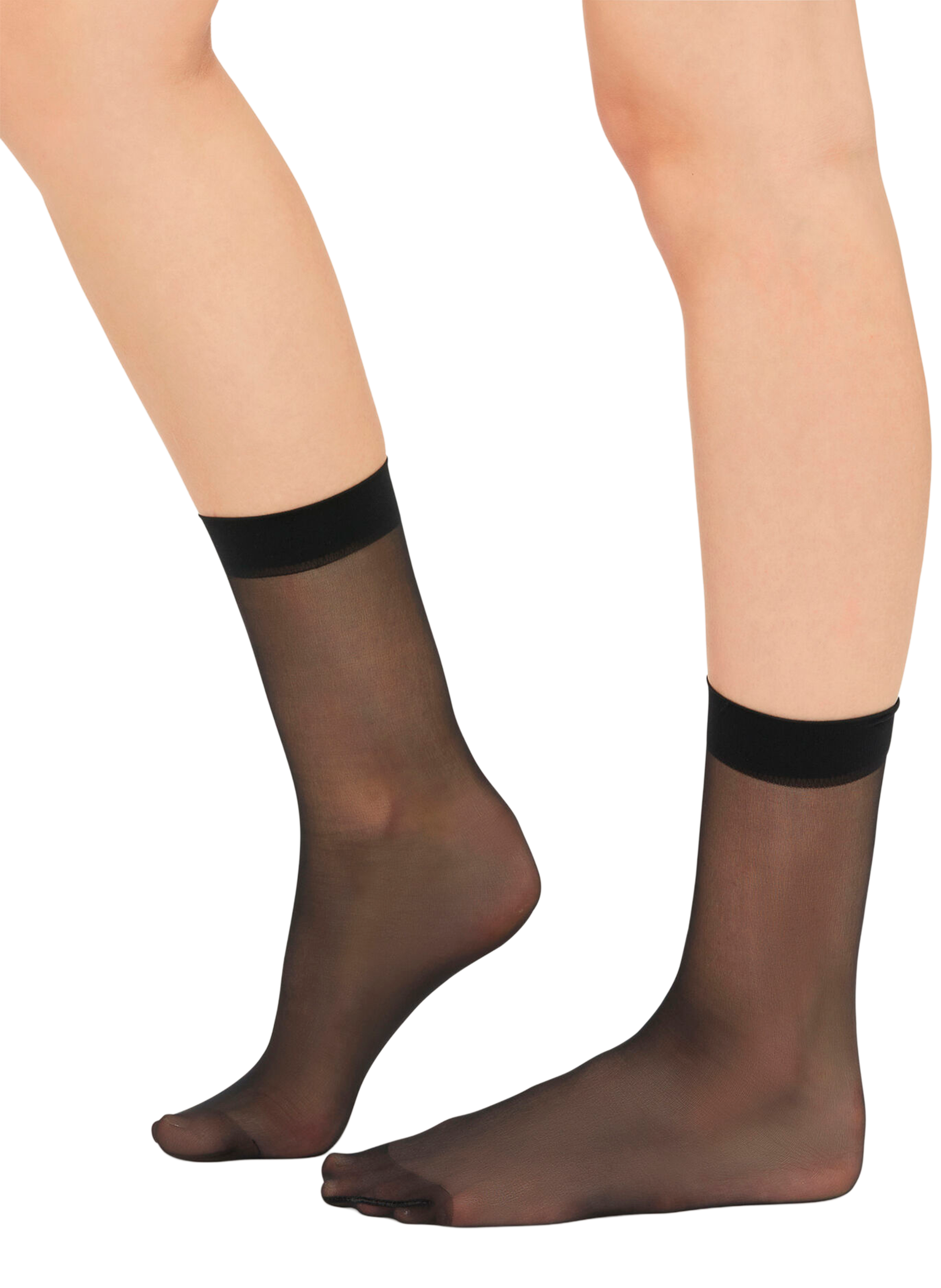 Socquettes transparentes Individual 10 Socks WOLFORD Noir
