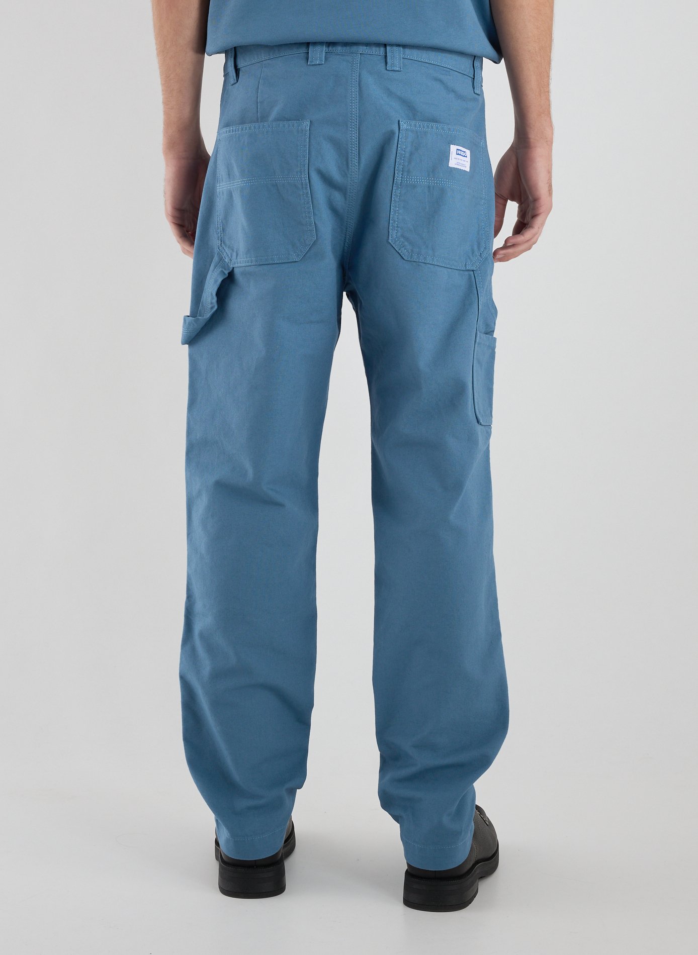 Tapered cotton canvas trousers HUGO BLUE Blue