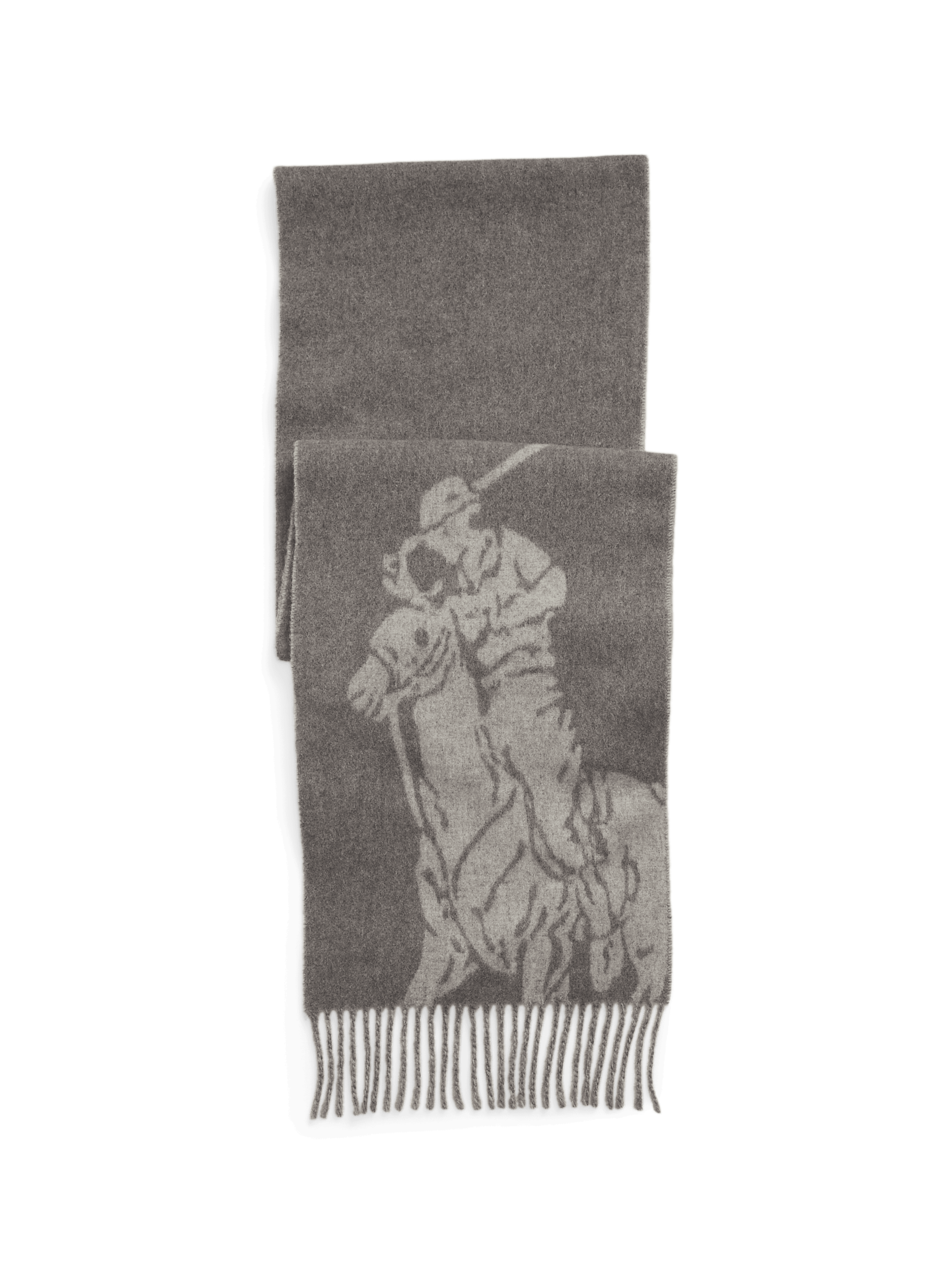 POLO RALPH LAUREN Wool-blend scarf Grey