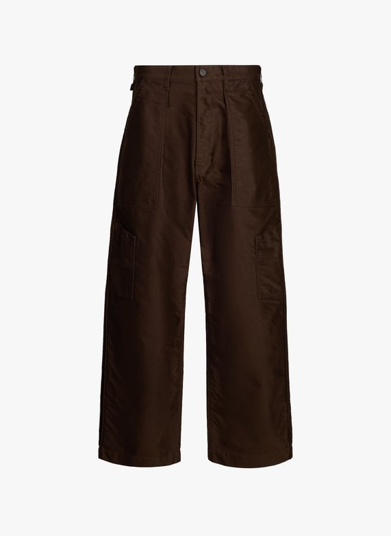 Loose cotton trousers | Brown by COMME DES GARCONS HOMME Loose cotton trousers Brown