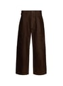 Loose cotton trousers | Brown by COMME DES GARCONS HOMME COMME DES GARCONS HOMME Loose cotton trousers | Brown
