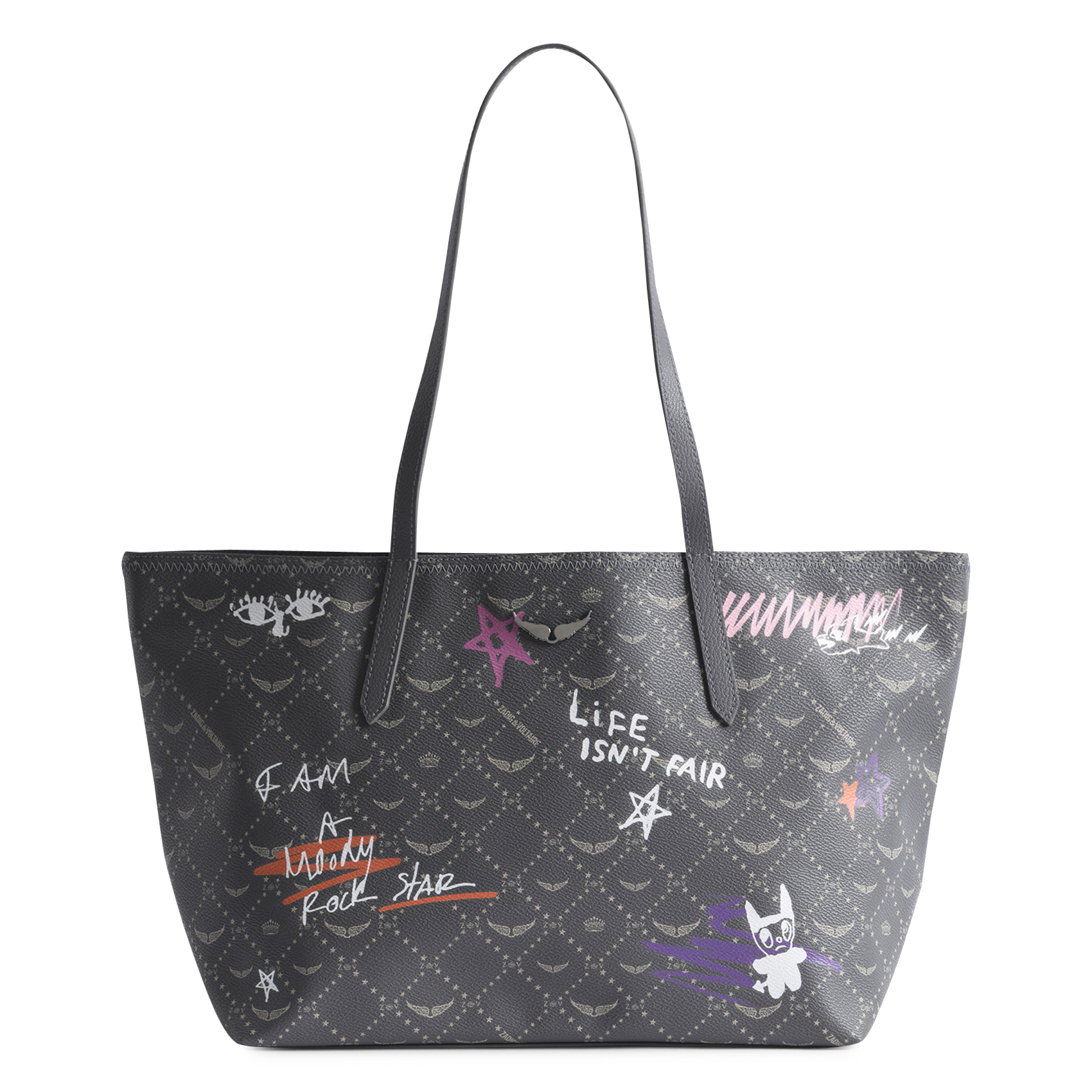 Sac cabas imprimé z shopper ZADIG&VOLTAIRE Gris