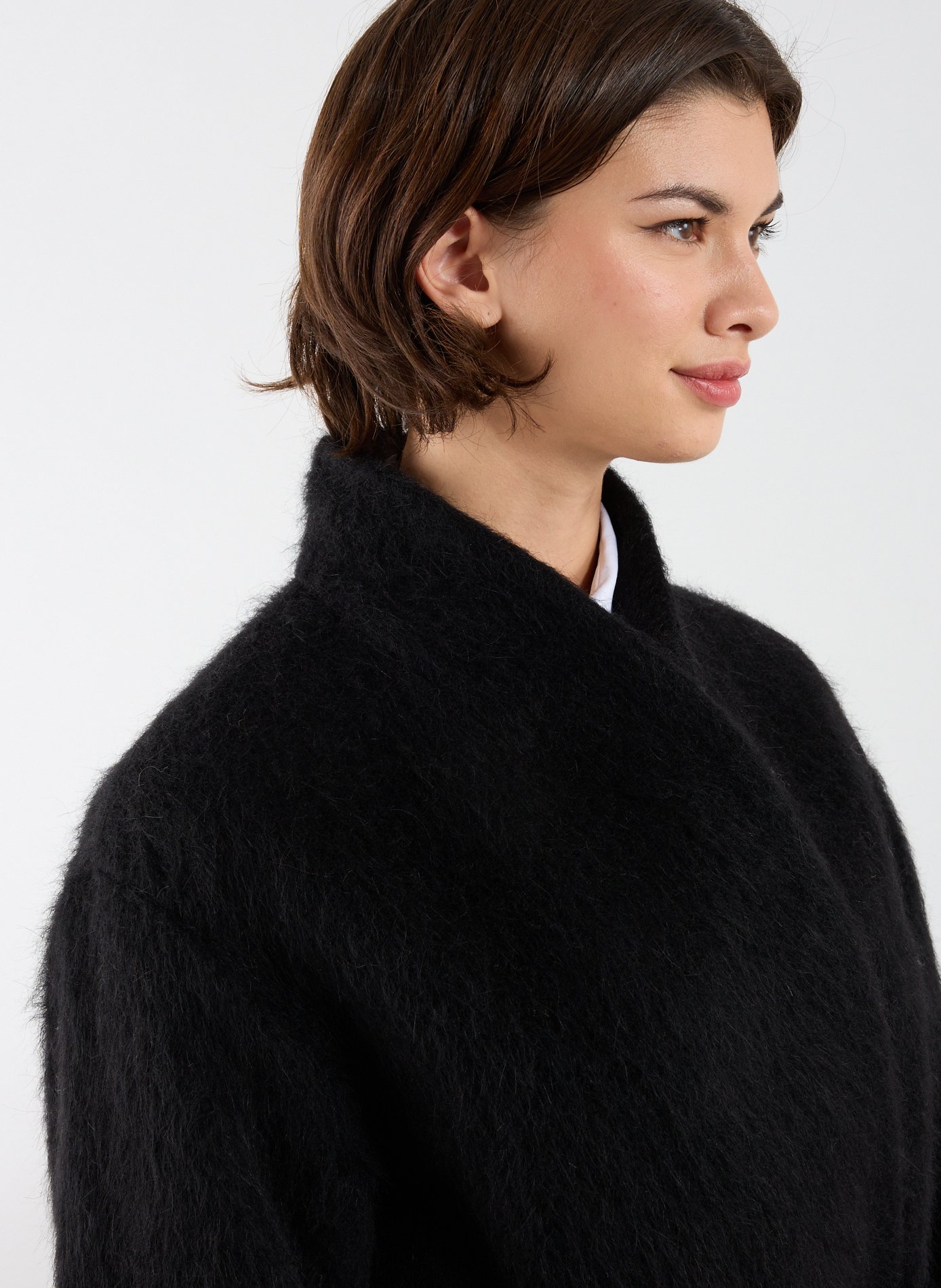 Short Noorie wool blend coat ALMADA Black