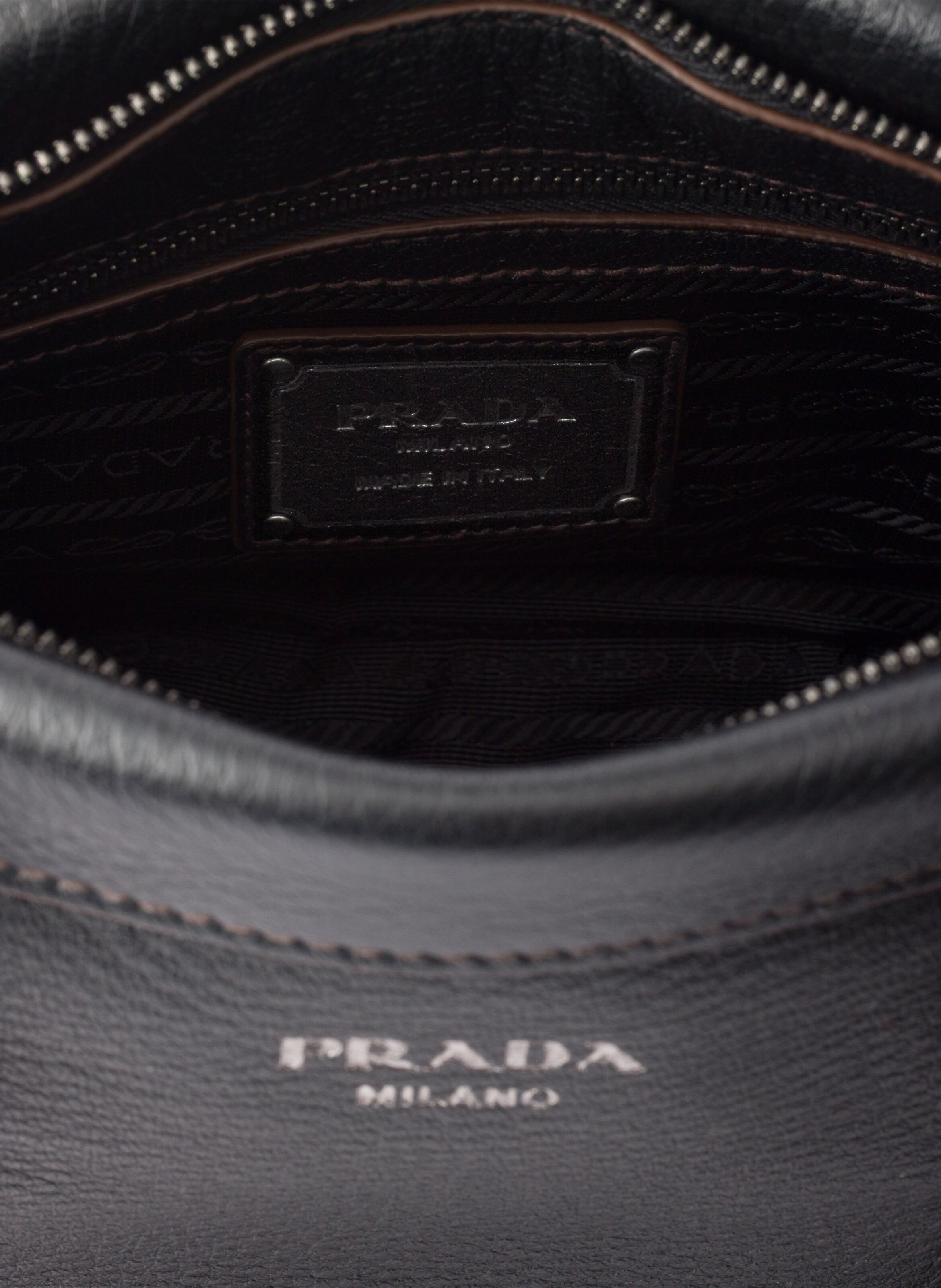 Grand cabas en cuir PRADA Noir