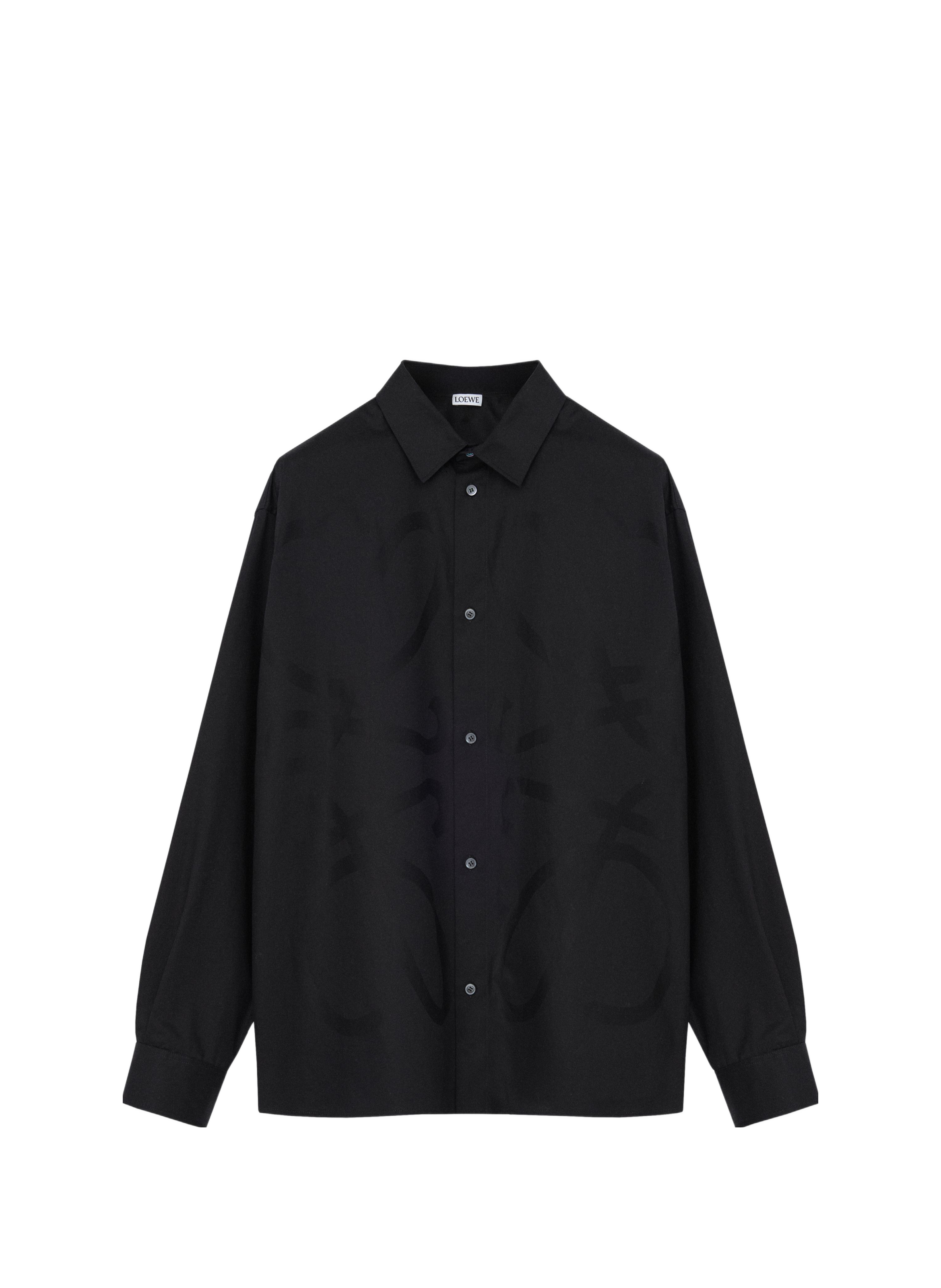 Anagram jacquard shirt in cotton twill LOEWE Black