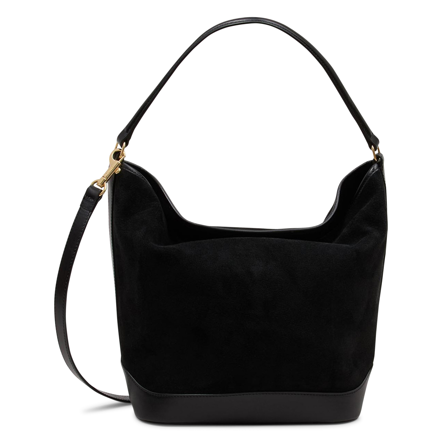Sac bandoulière en cuir tangoso SANDRO Noir
