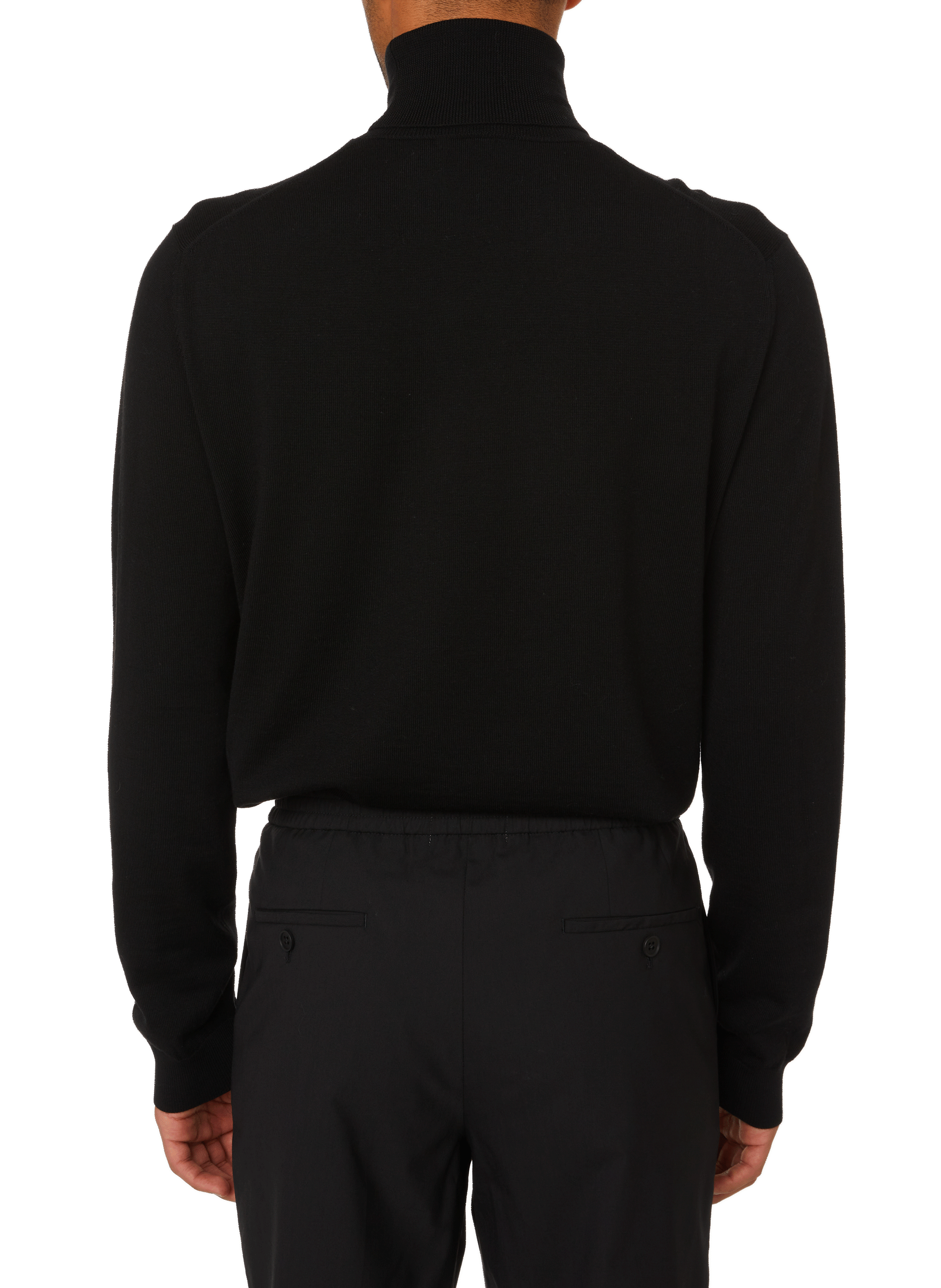 Merino wool turtleneck jumper SAISON 1865 Black