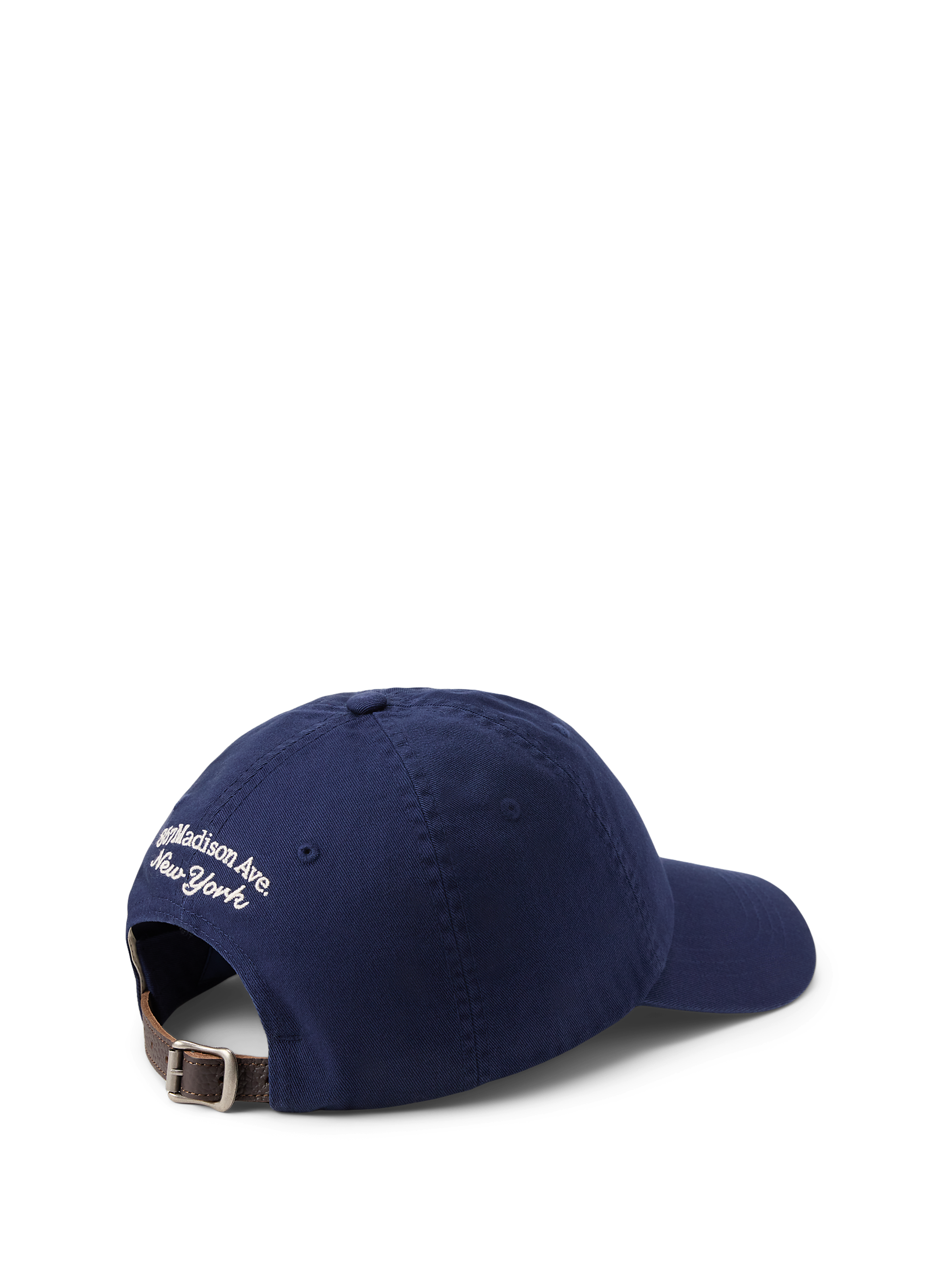 Casquette brodée en sergé de coton POLO RALPH LAUREN Bleu