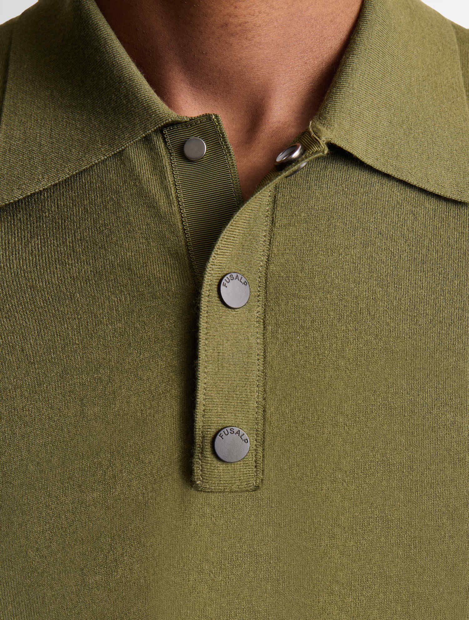 Polo manches courtes henryo col polo coupe regular FUSALP Kaki