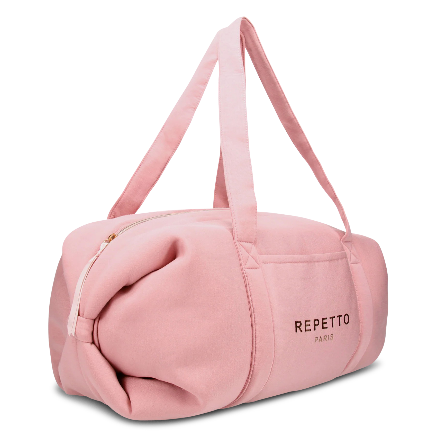 Grand sac polochon uni à logo REPETTO Rose
