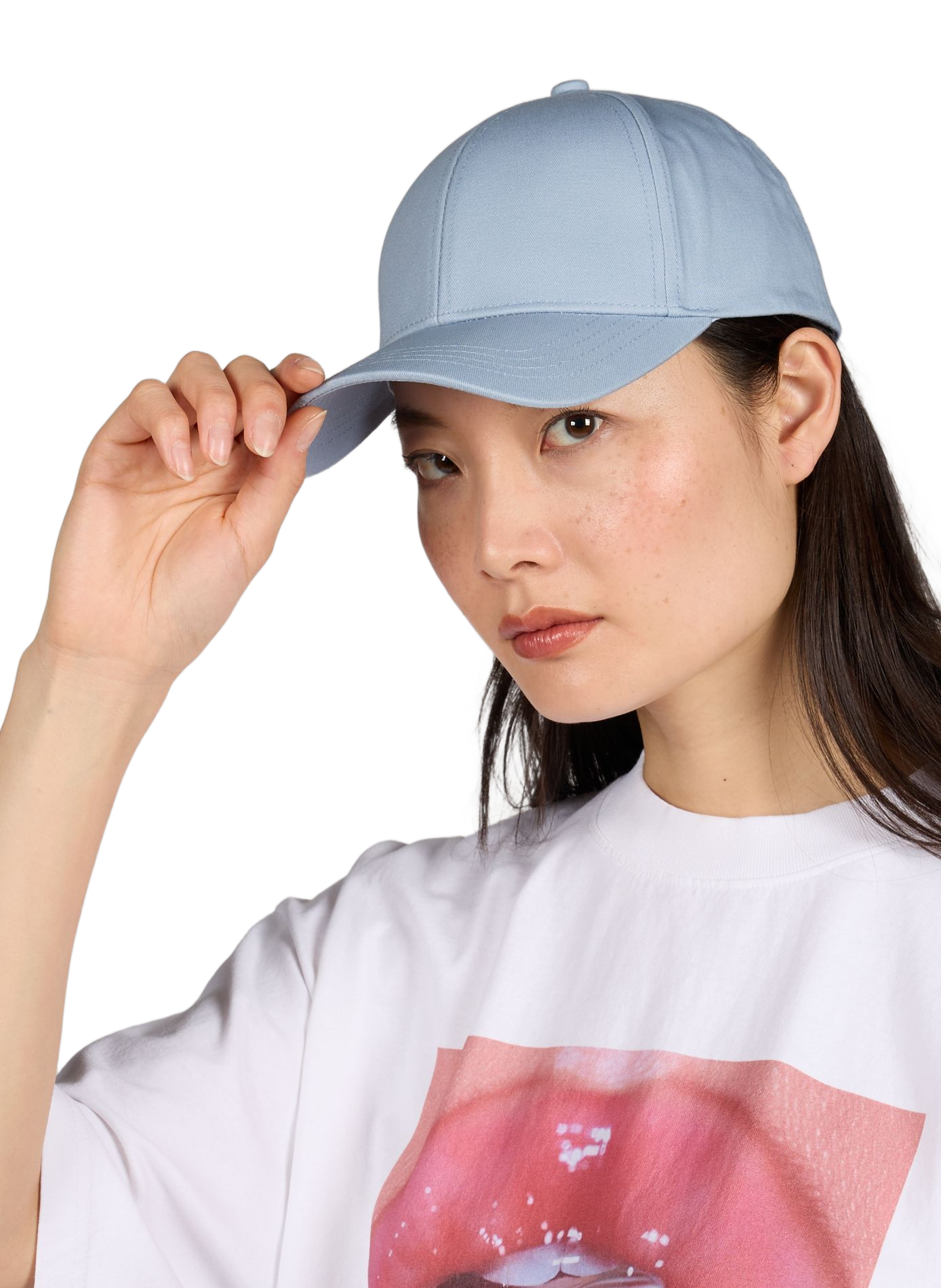 Cotton logo baseball cap SAISON 1865 Blue