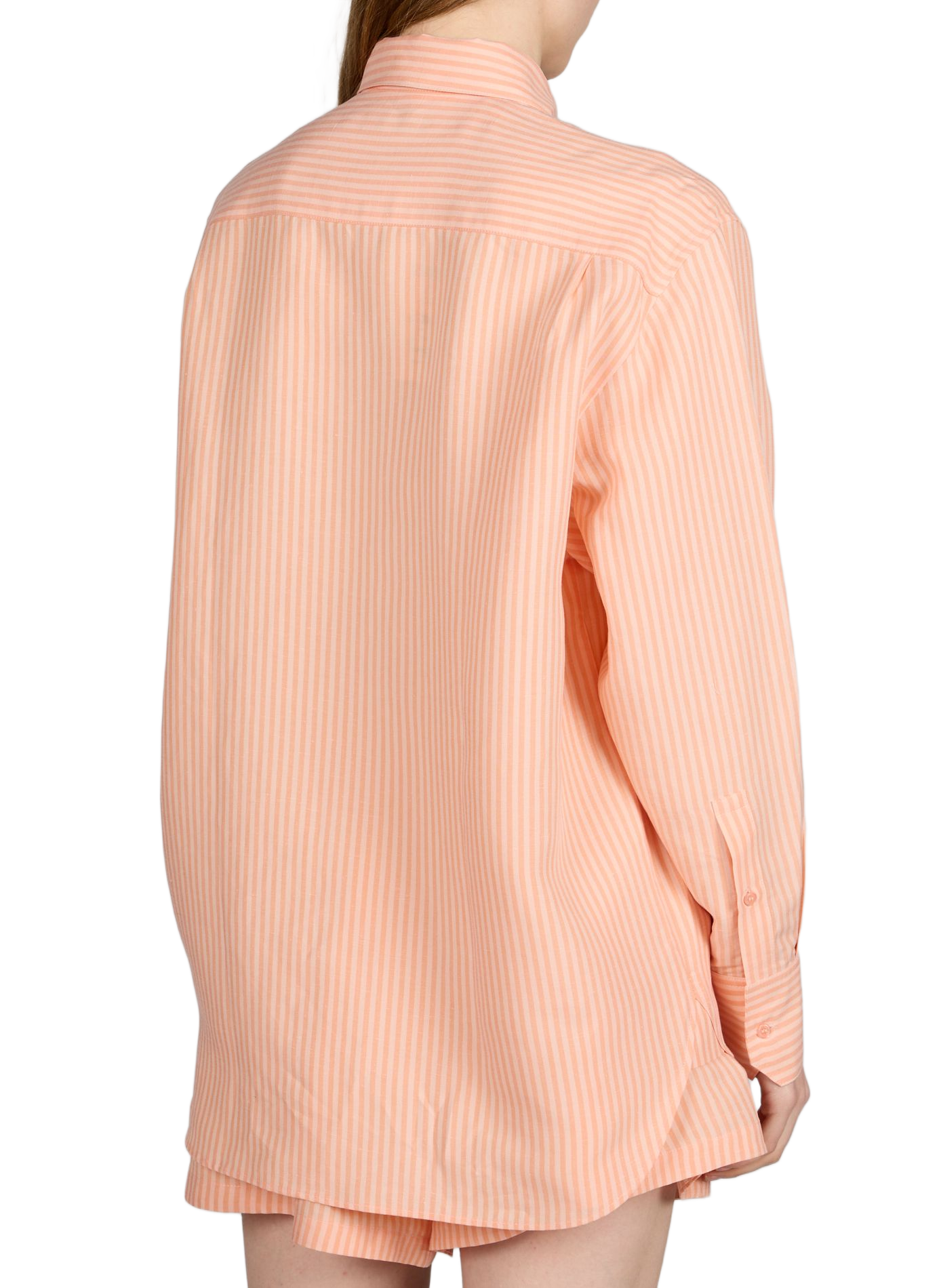 Chemise manches longues à rayures en coton LACOSTE Multicolore