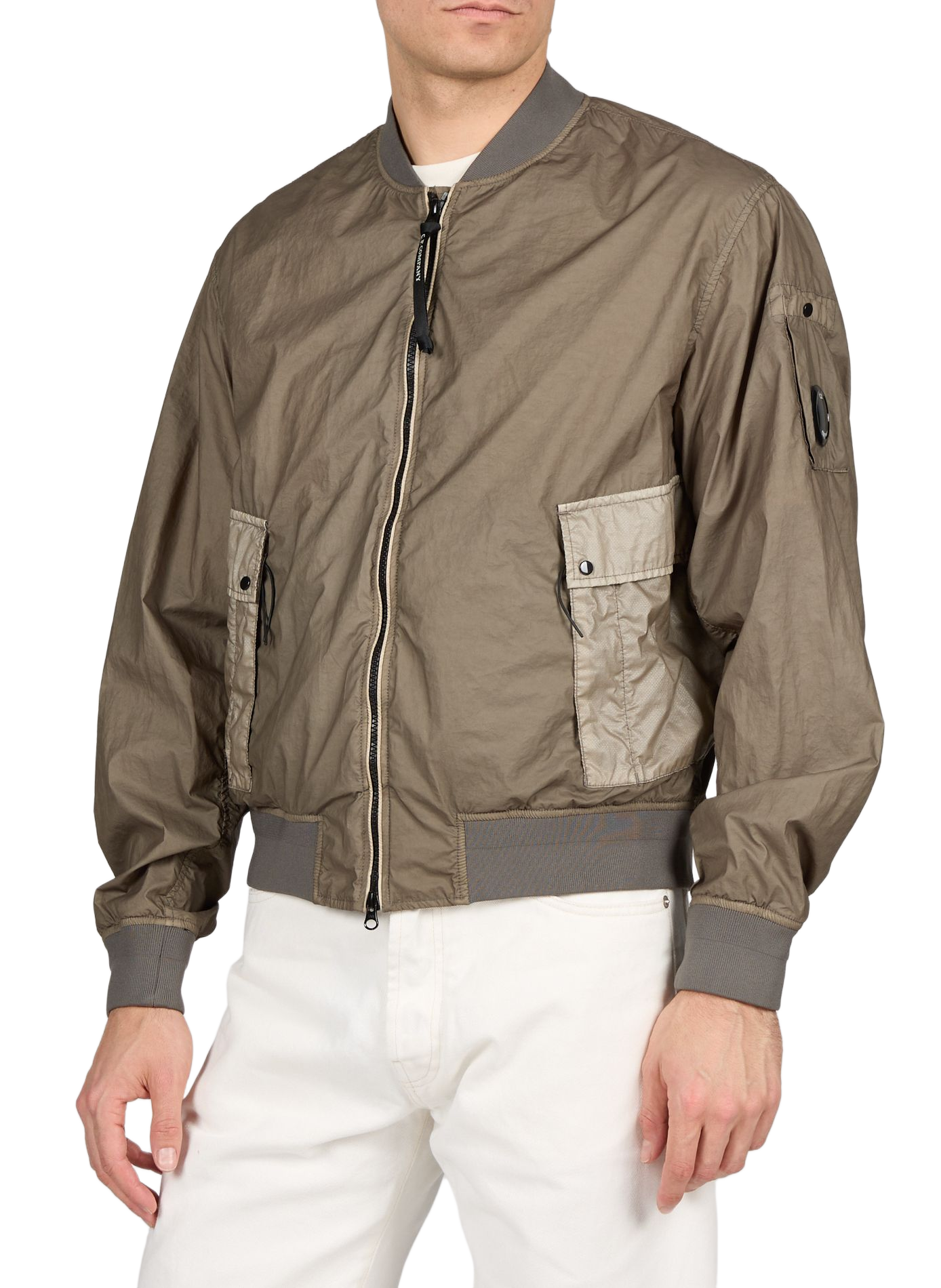 Lightweight jacket with flat collar CP COMPANY Grey