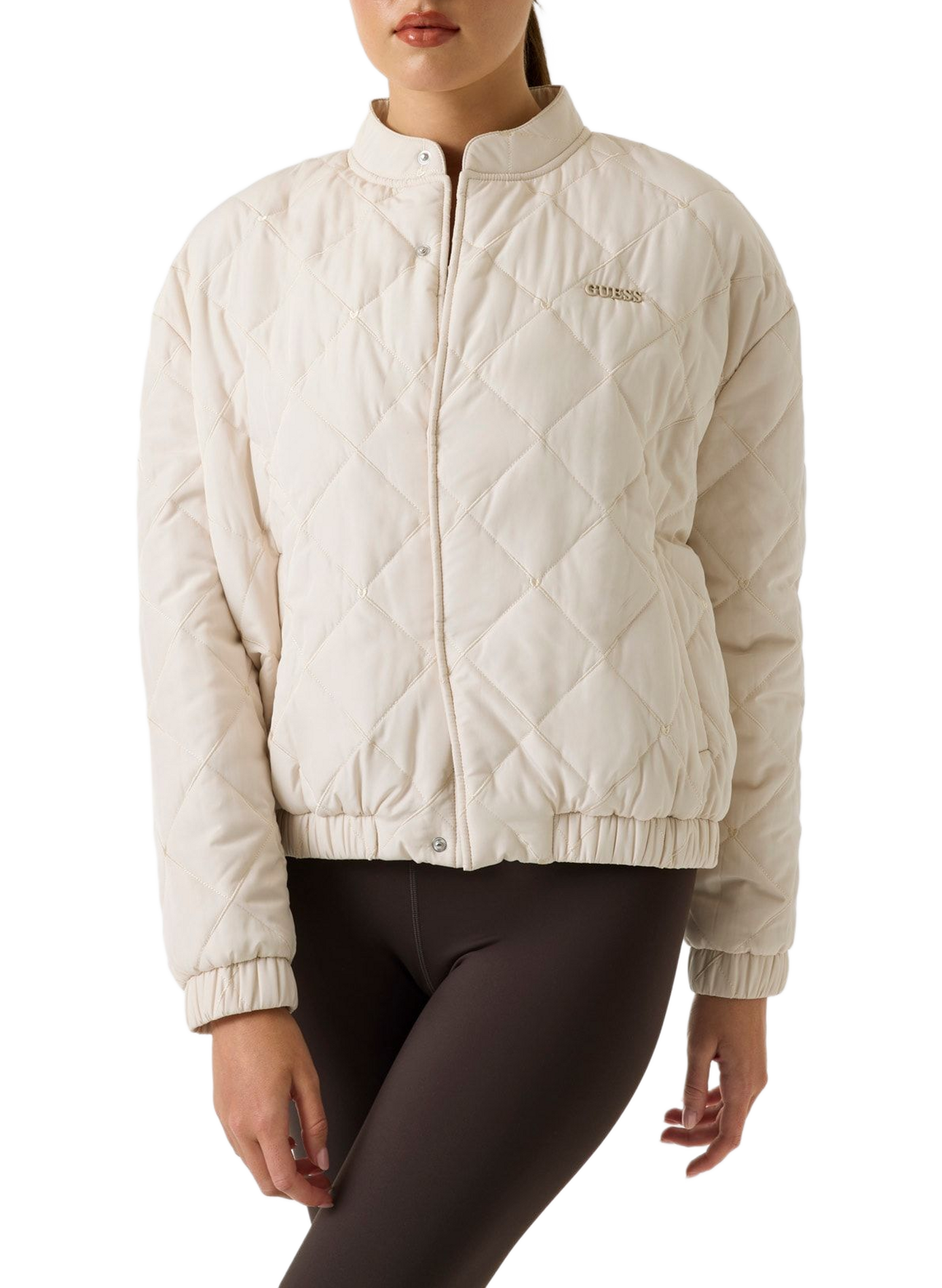 Oversized quilted bomber GUESS Grey