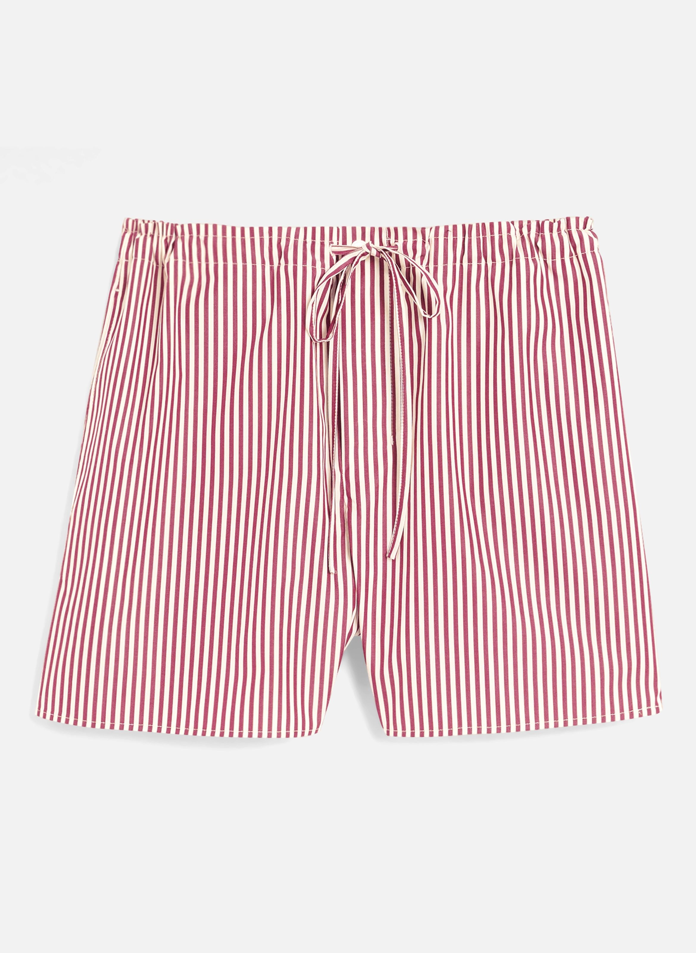 Short à rayures ami de coeur flèche unisexe en coton AMI PARIS Blanc