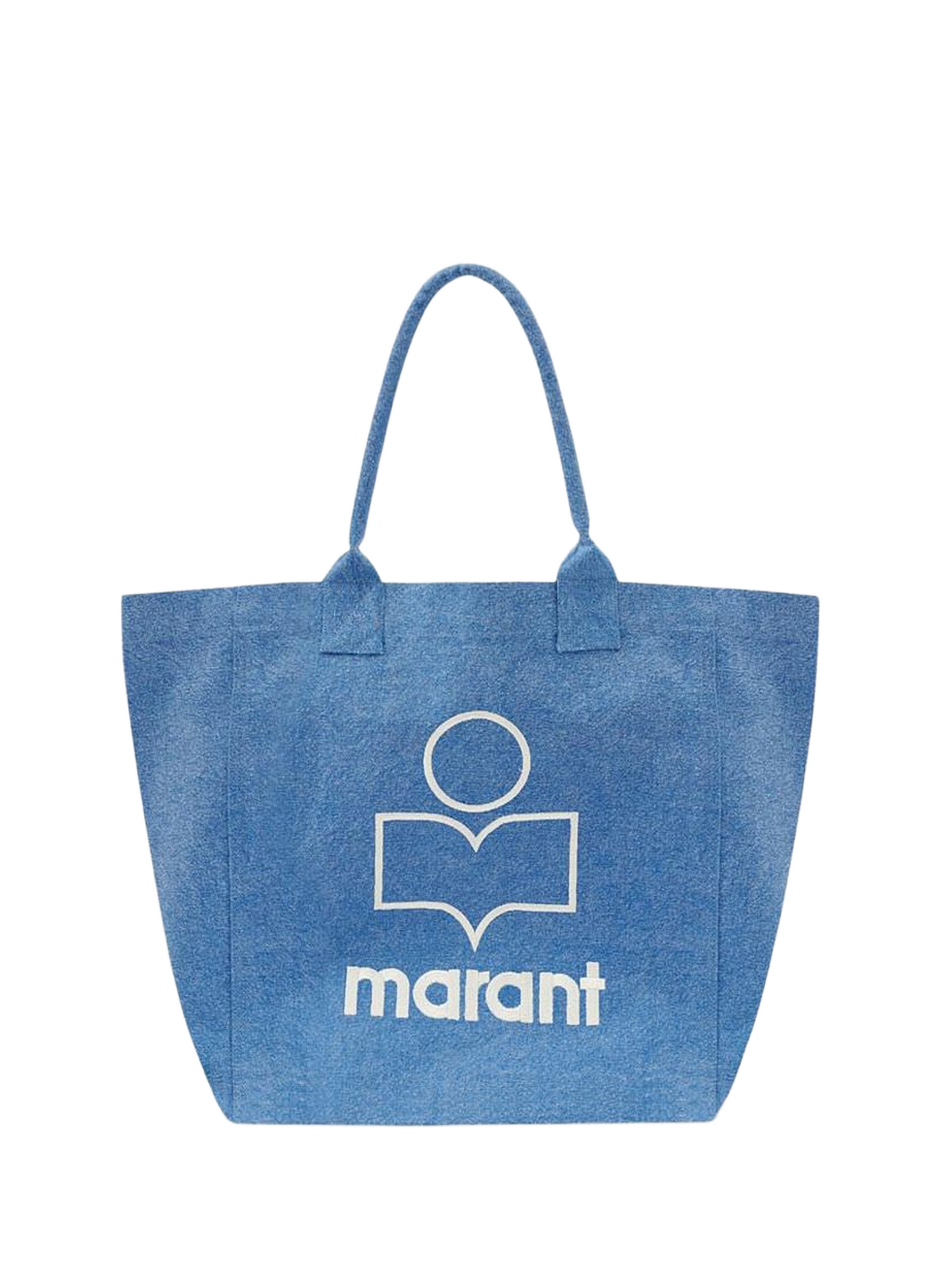 YENKY canvas tote bag with embroidered logo ISABEL MARANT Blue