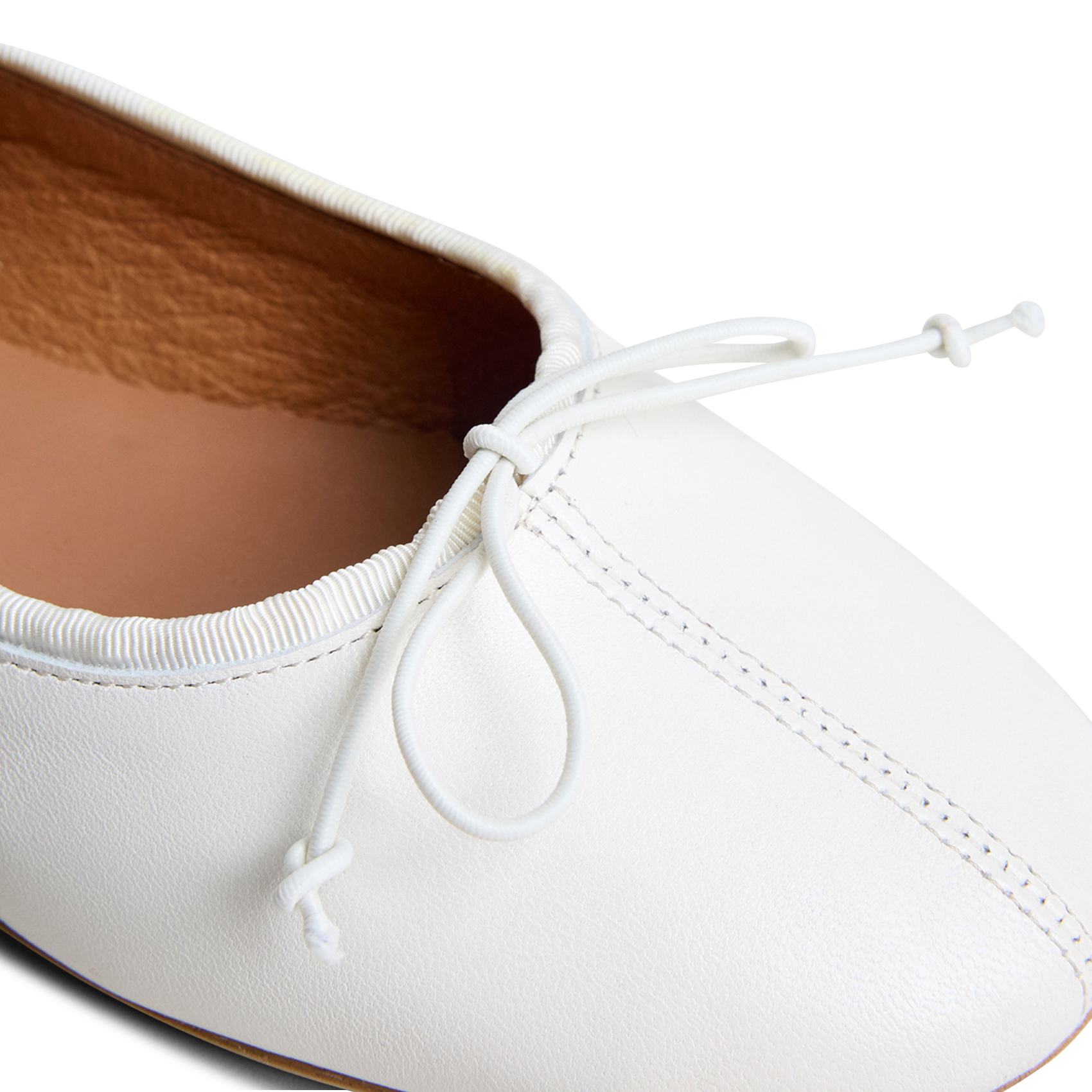 Ballerines en cuir dallette JONAK Blanc