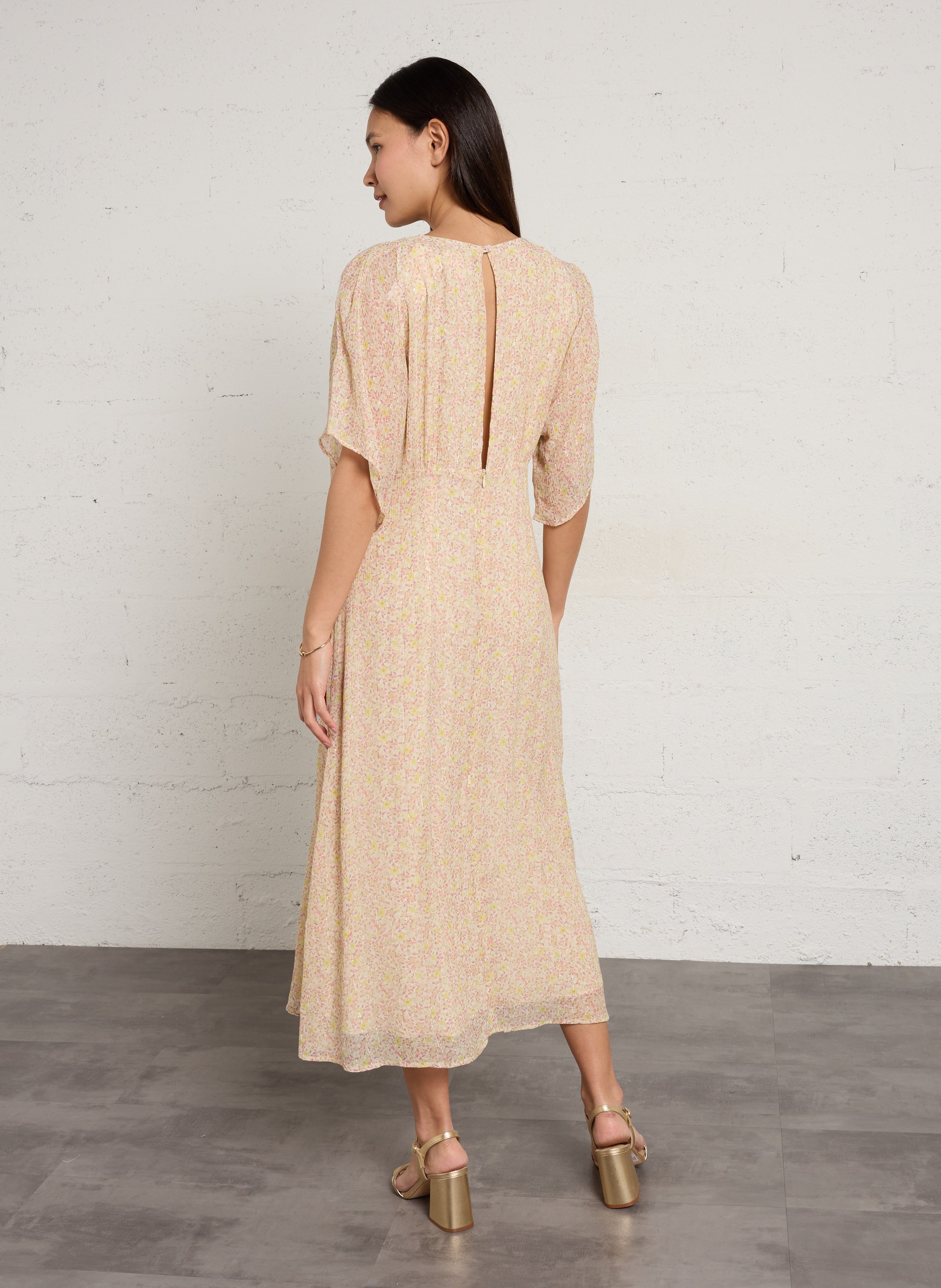 Robe midi à imprimé fleuri balma MAISON 123 Jaune