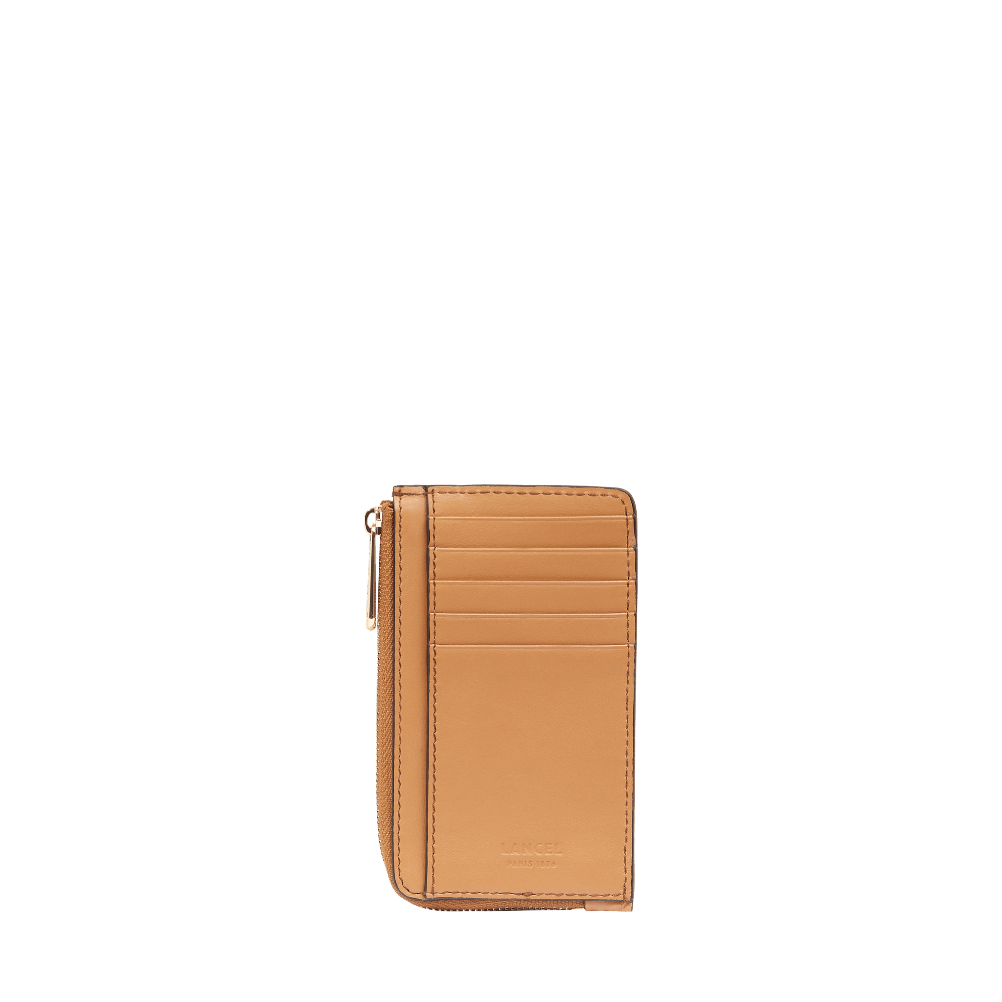 Porte-cartes angele de lancel en cuir de vachette lisse LANCEL Beige