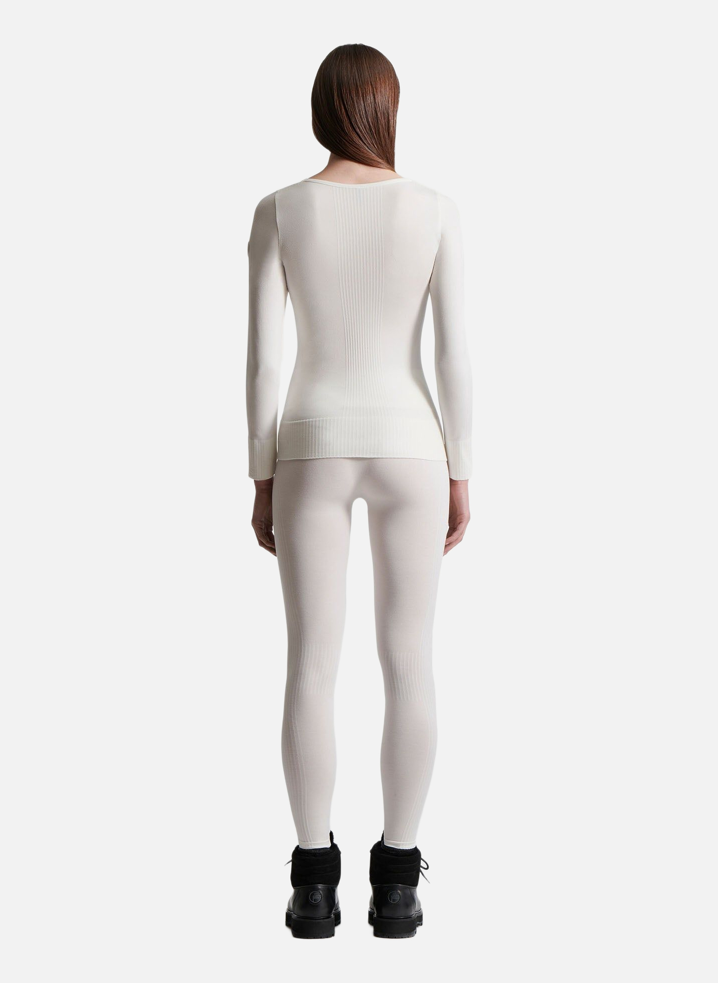 Trui met ronde hals en regular fit | Wit FUSALP Dames