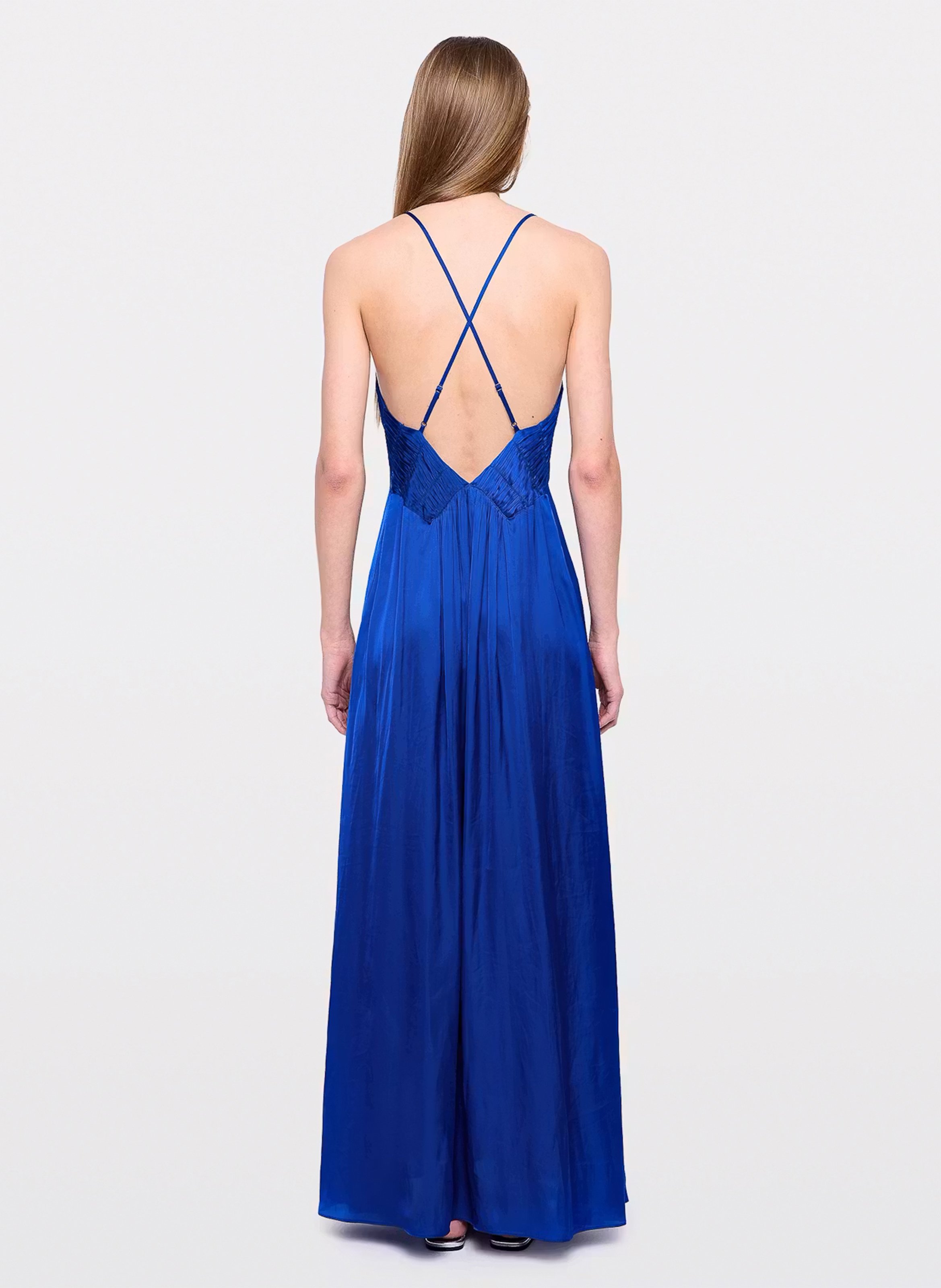 Robe longue col v rayonne ZADIG&VOLTAIRE Bleu