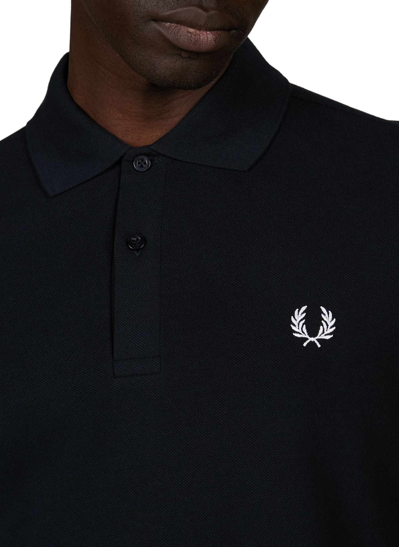Polo à bandes contrastantes en coton FRED PERRY Bleu