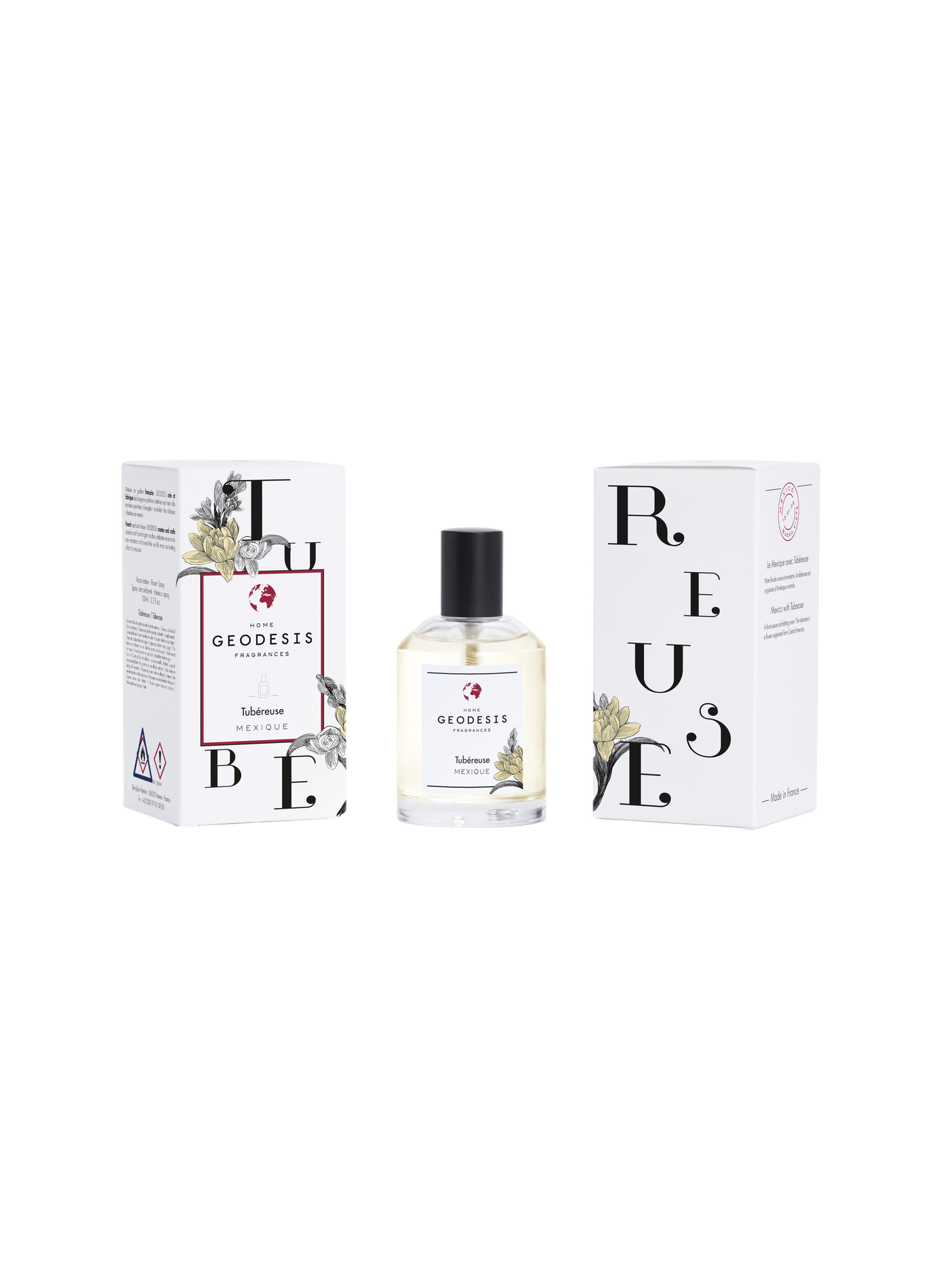 Vaporisateur d'ambiance 100ml Tubéreuse GEODESIS Transparent