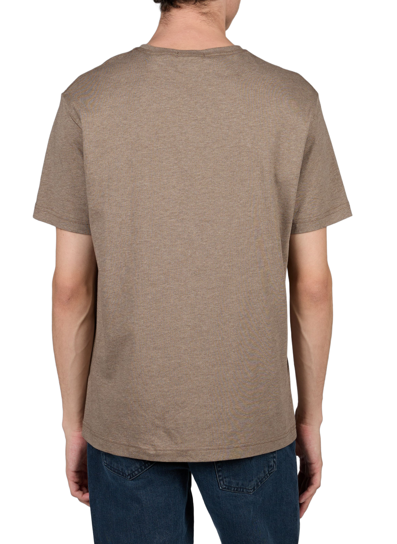 Plain Cotton T-shirt GANT Brown