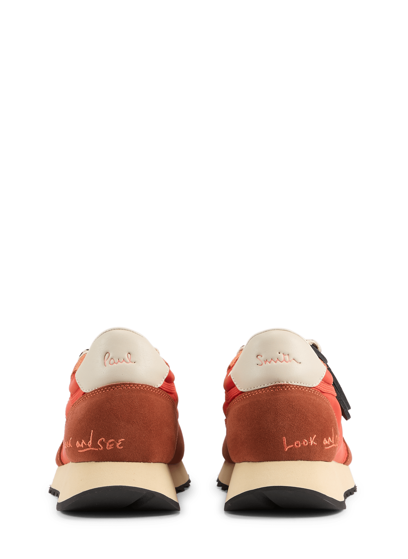 Lage sneakers van gemengd leer PAUL SMITH Oranje
