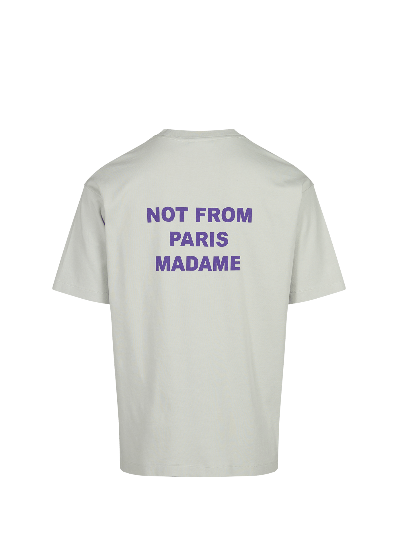Casual cotton screen-printed T-shirt DROLE DE MONSIEUR Grey