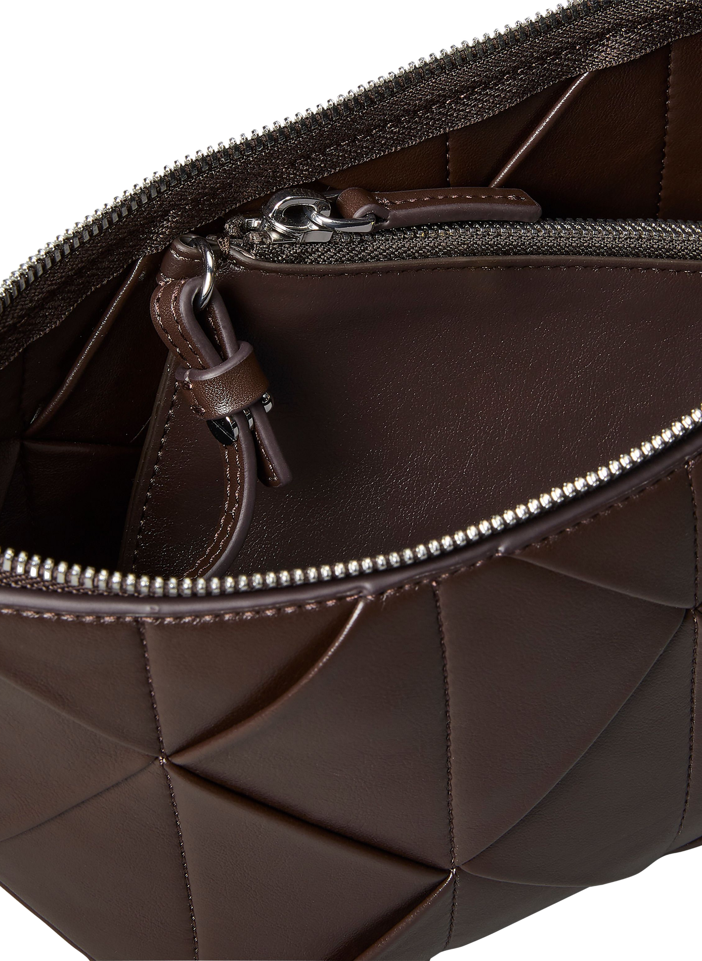 Sac à main à détail graphique matelassé CALVIN KLEIN Marron