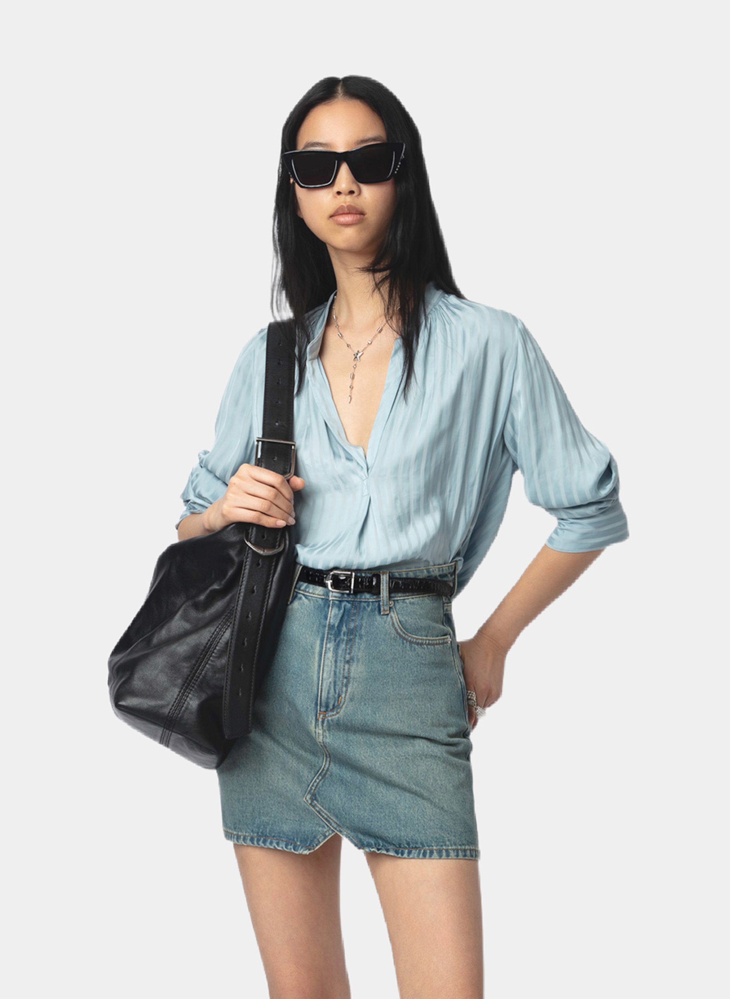 Top à encolure v tink ZADIG&VOLTAIRE Bleu