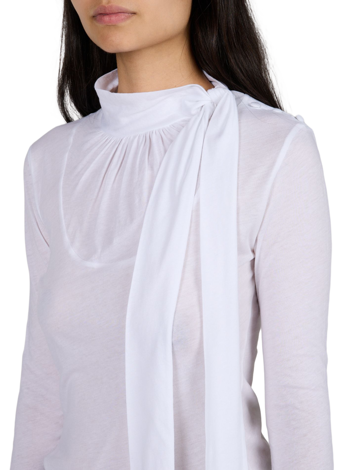 Blusen-Shirt mit Schluppenkragen aus Baumwolle GIMAGUAS Weiss