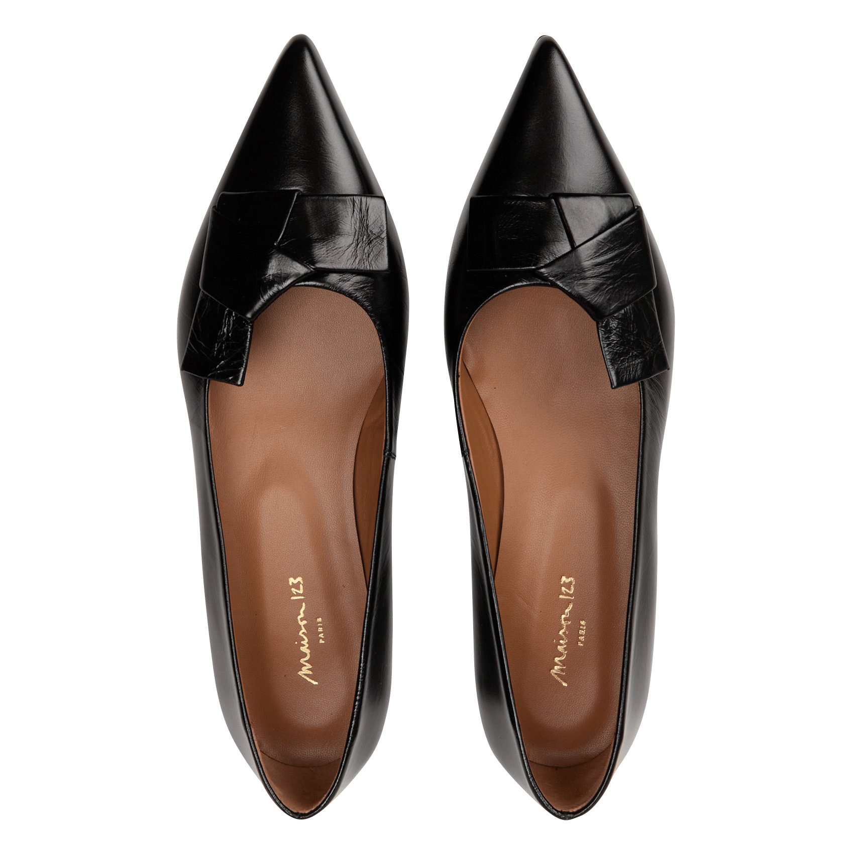 Ballerines en cuir sarah MAISON 123 Noir