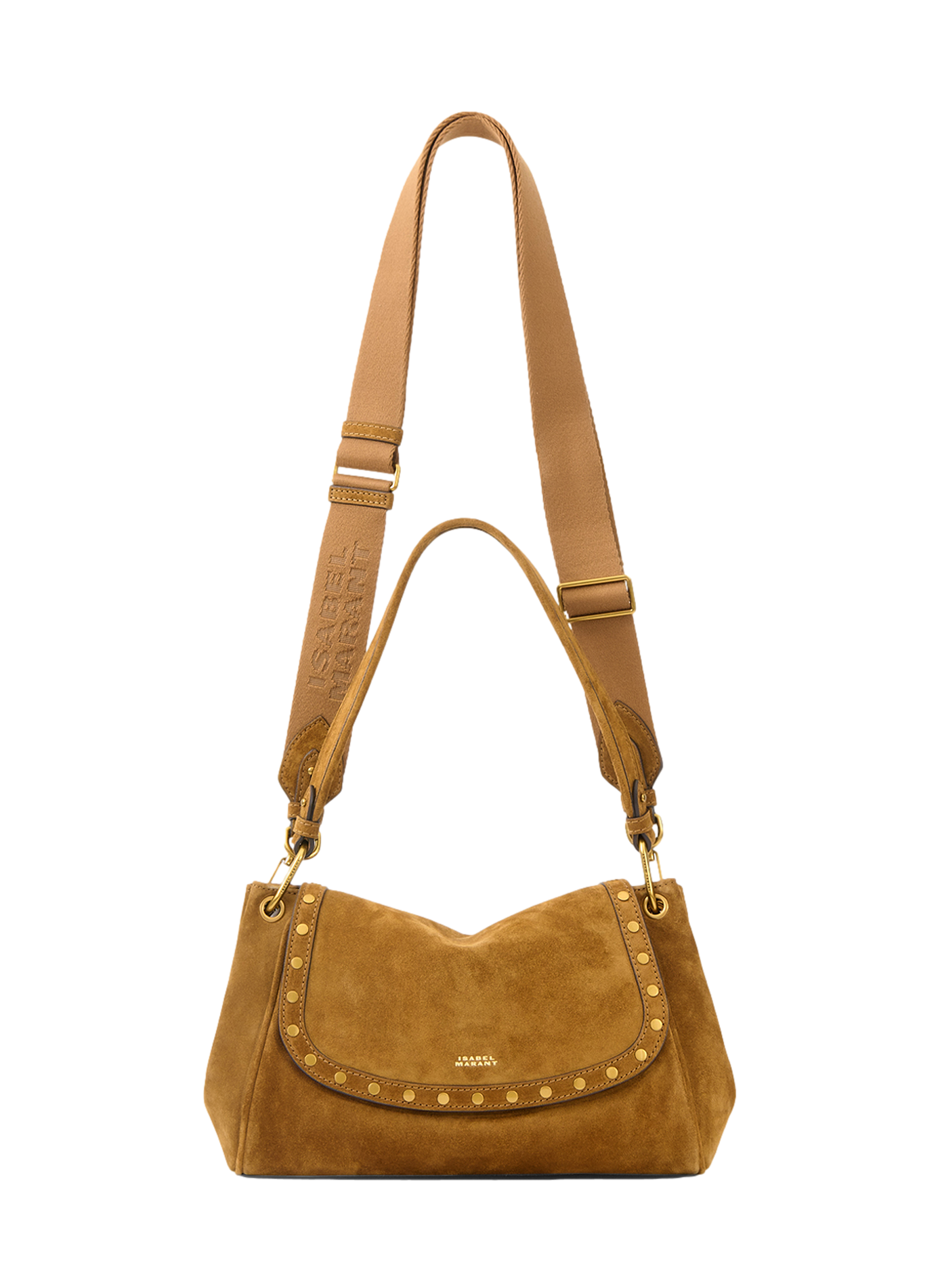Schultertasche Chany M aus Veloursleder ISABEL MARANT Braun