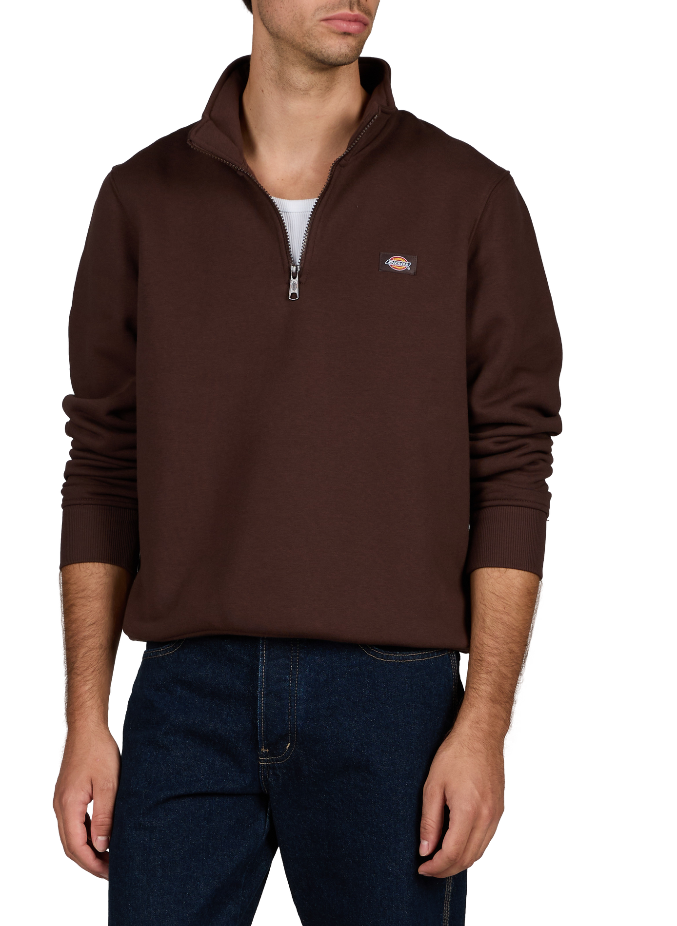 Sweatshirt met ritssluiting in gemengd katoen DICKIES Bruin