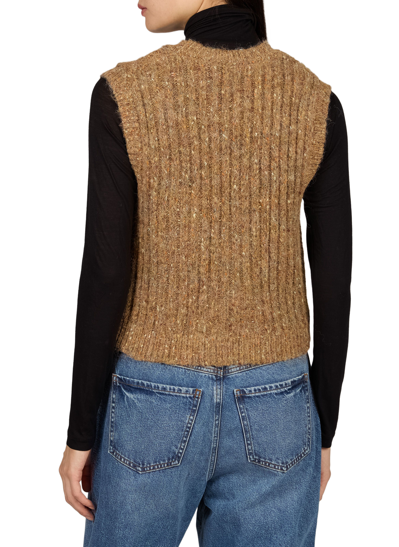 Ärmelloser Strickpullover mit Rundhalsausschnitt VILA Grun