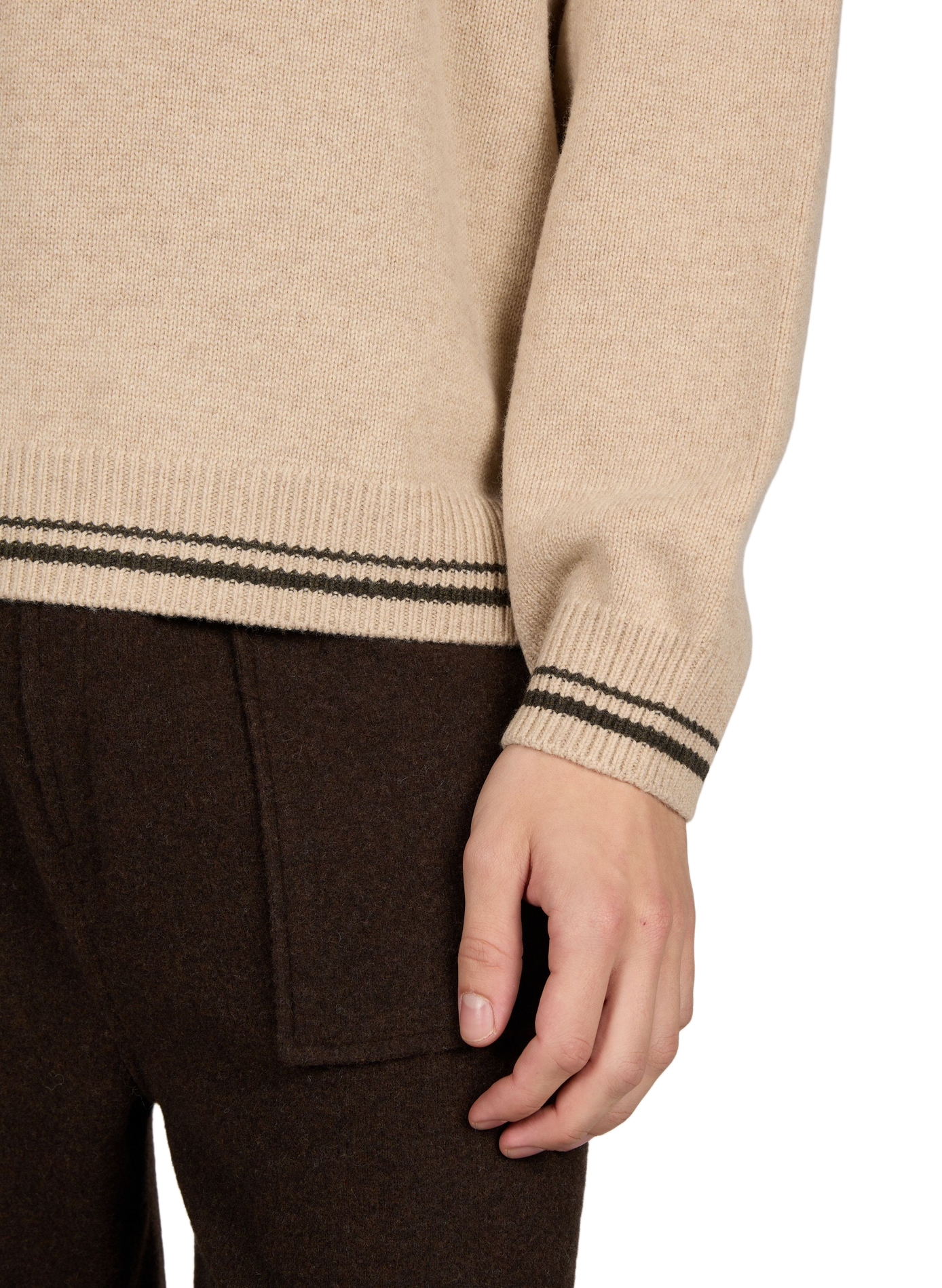 Oversized wool hooded sweater MAISON KITSUNÉ Beige