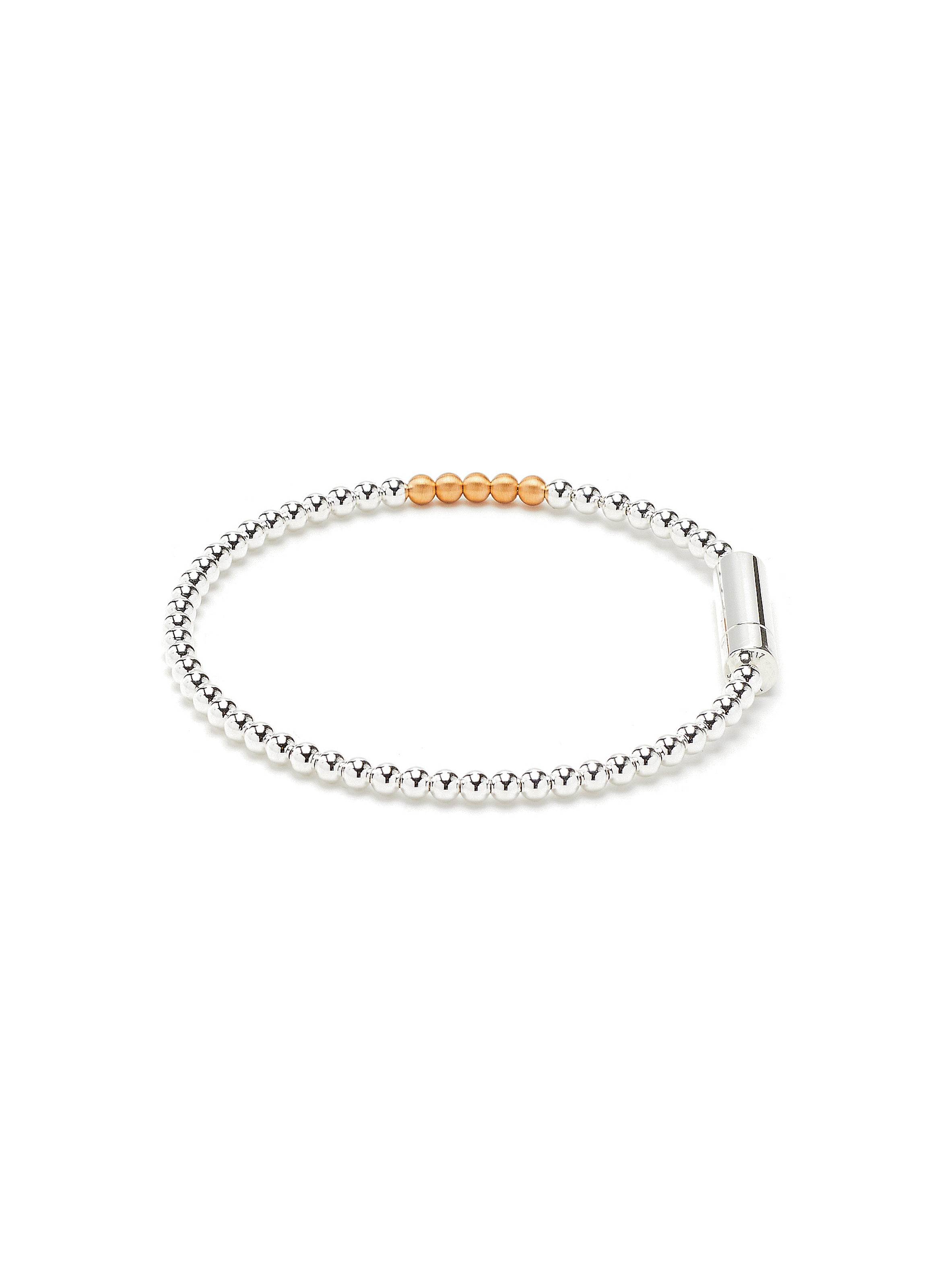 Le 11g smooth polished silver beads bracelet LE GRAMME Multicolour