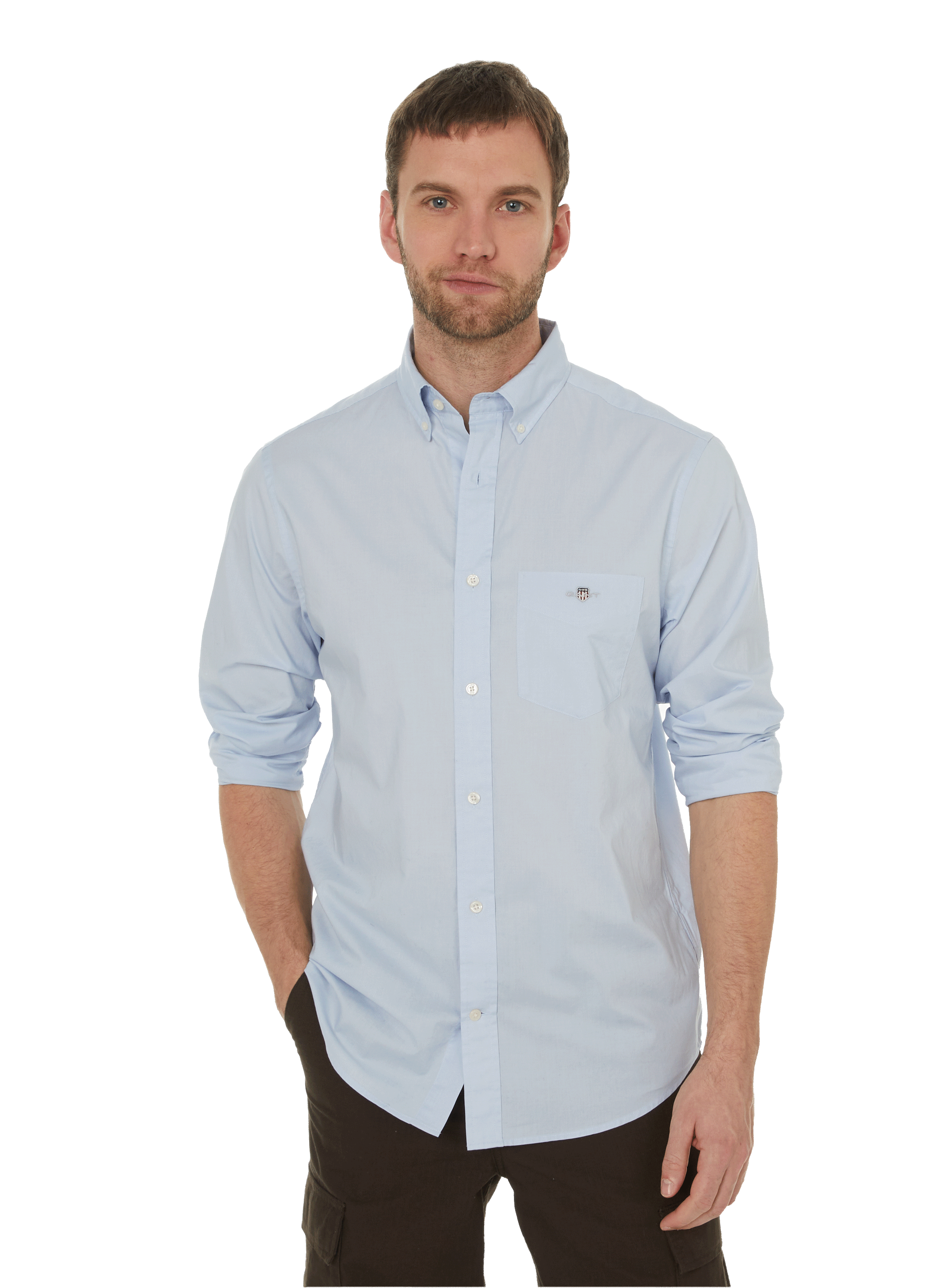 GANT Chemise en coton Bleu
