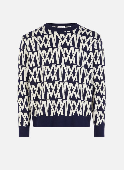 Blue MONCLER logo sweater 