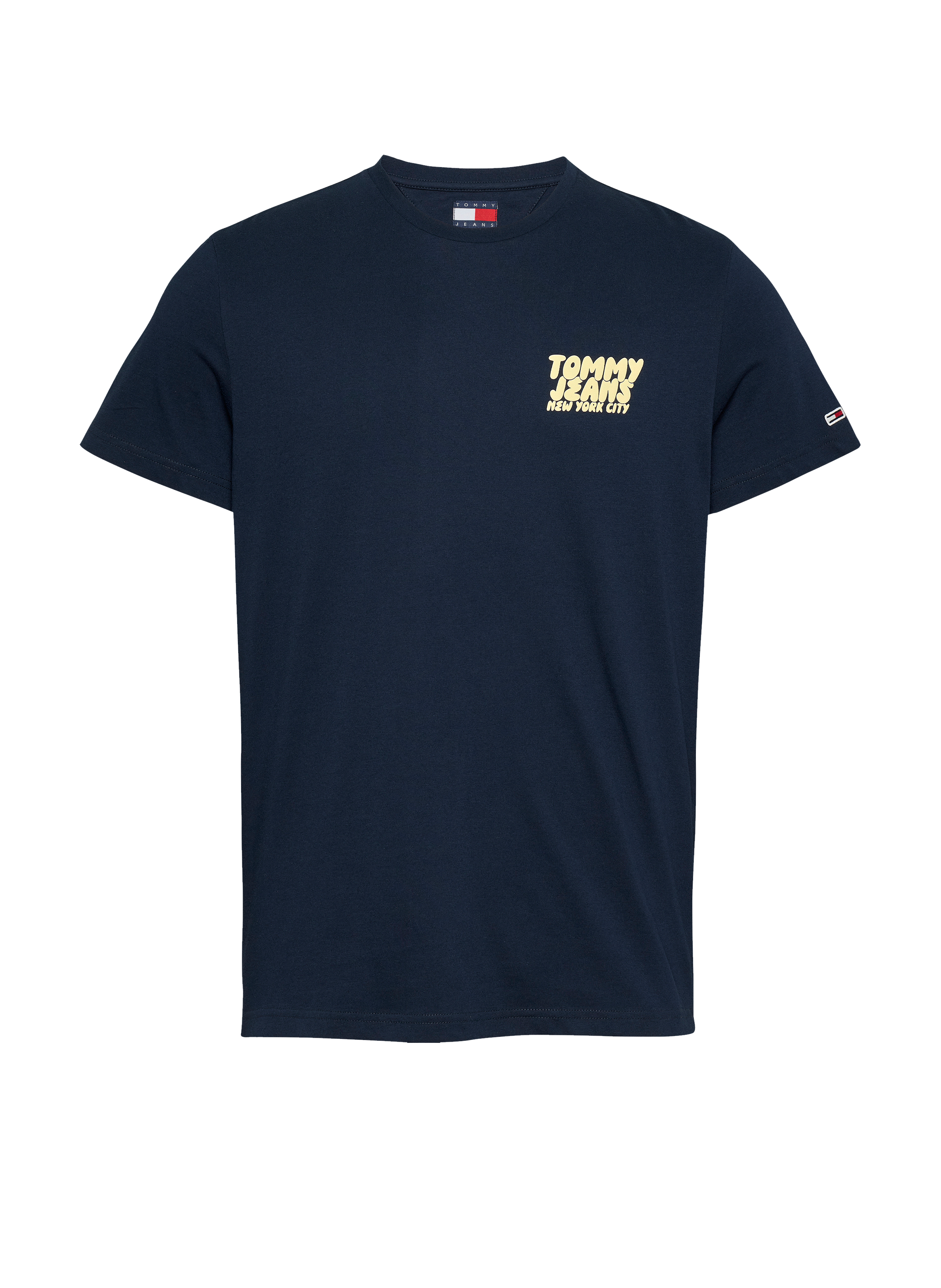 Biker-style cotton t-shirt TOMMY HILFIGER Blue