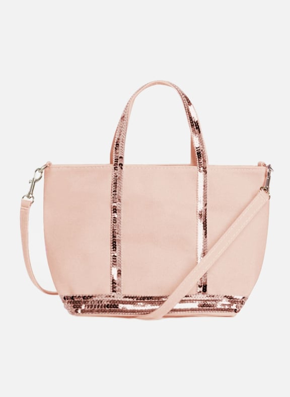 Cabas xs zippé en toile Rose by VANESSA BRUNO VANESSA BRUNO Cabas xs zippé en toile Rose