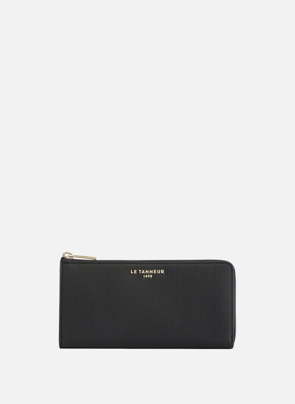 Compagnon zippé emilie en cuir signature t Noir by LE TANNEUR LE TANNEUR Compagnon zippé emilie en cuir signature t Noir