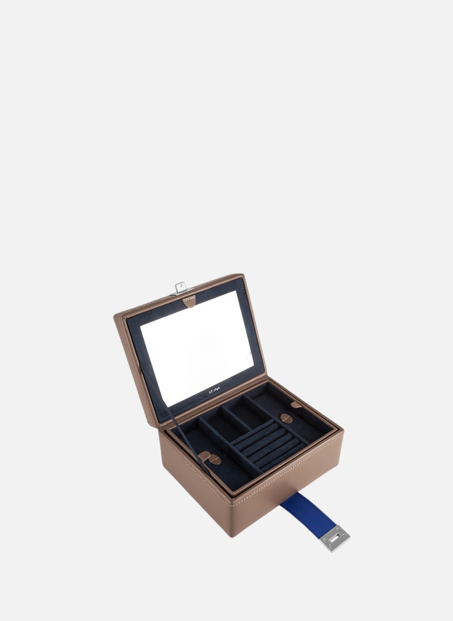 Boîte à bijoux moyen modèle en cuir LE TANNEUR Marron