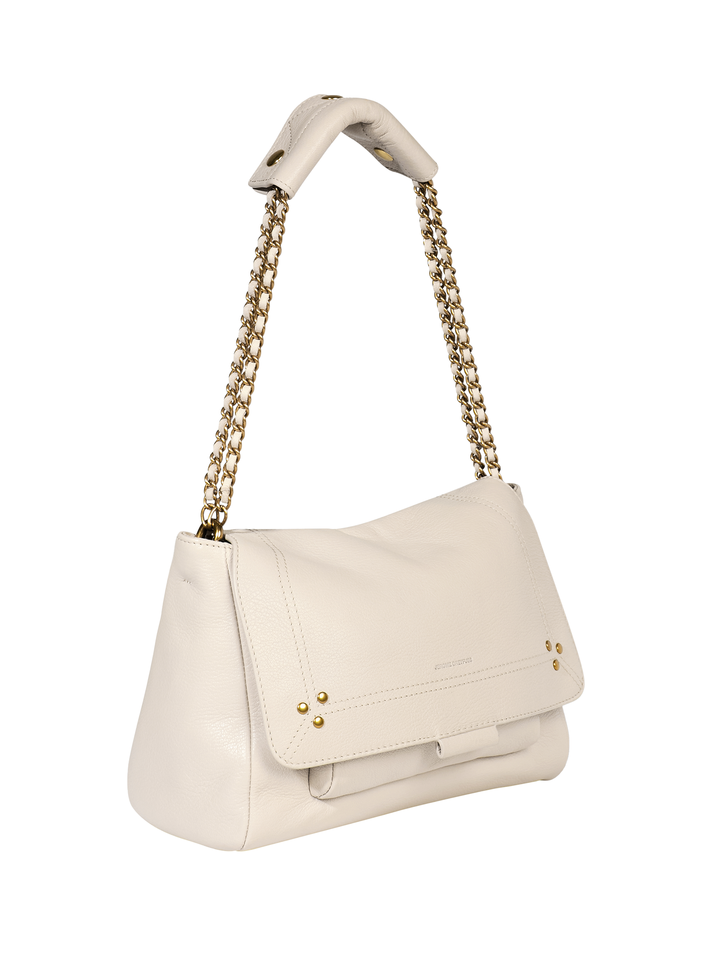 Lulu M leather shoulder bag Beige
